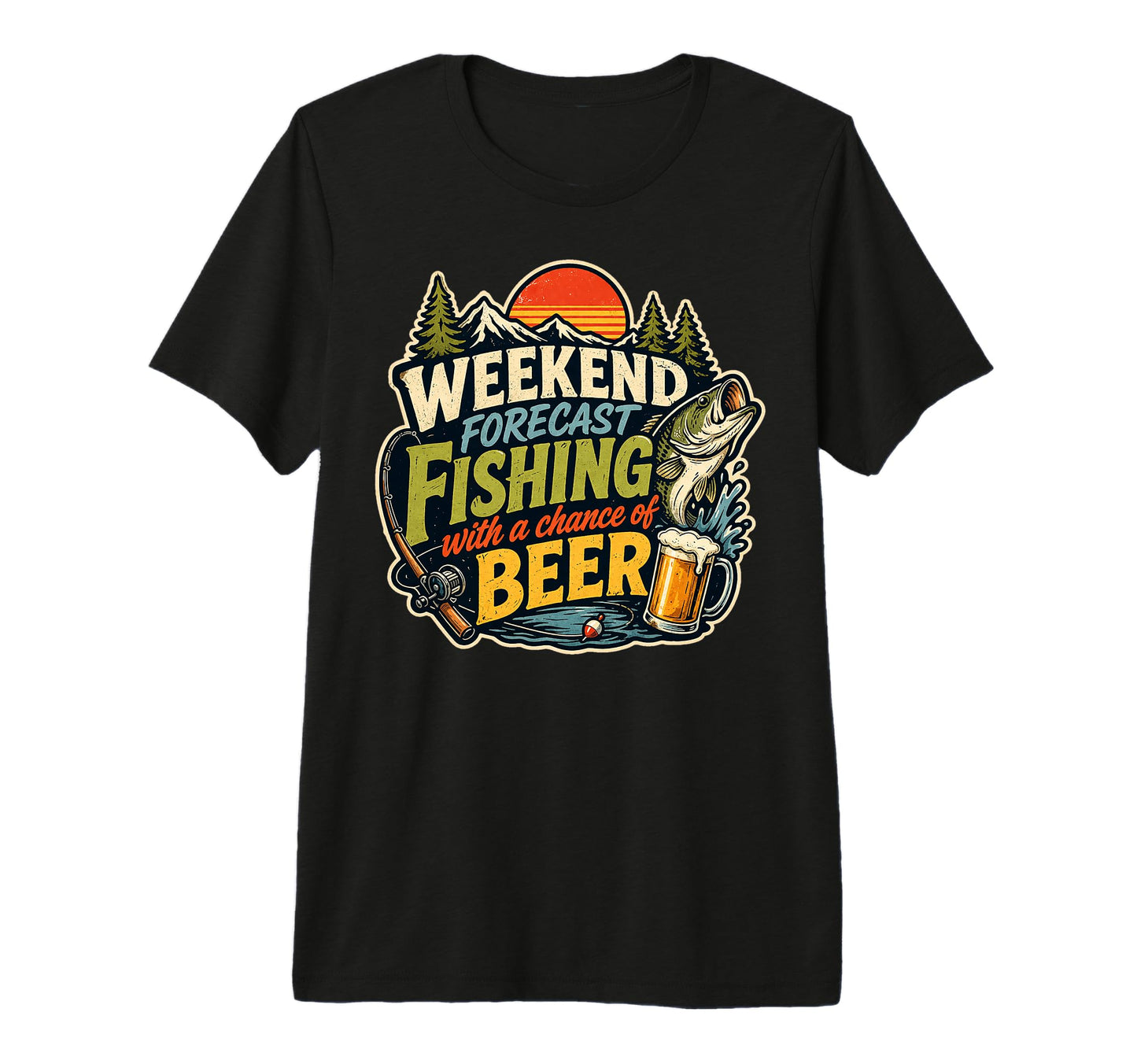 Fishing Chance Beer Funny Fishing Dad T-Shirt - Aesthetic Graphic Unisex - T-Shirt, Sweatshirt, Hoodie