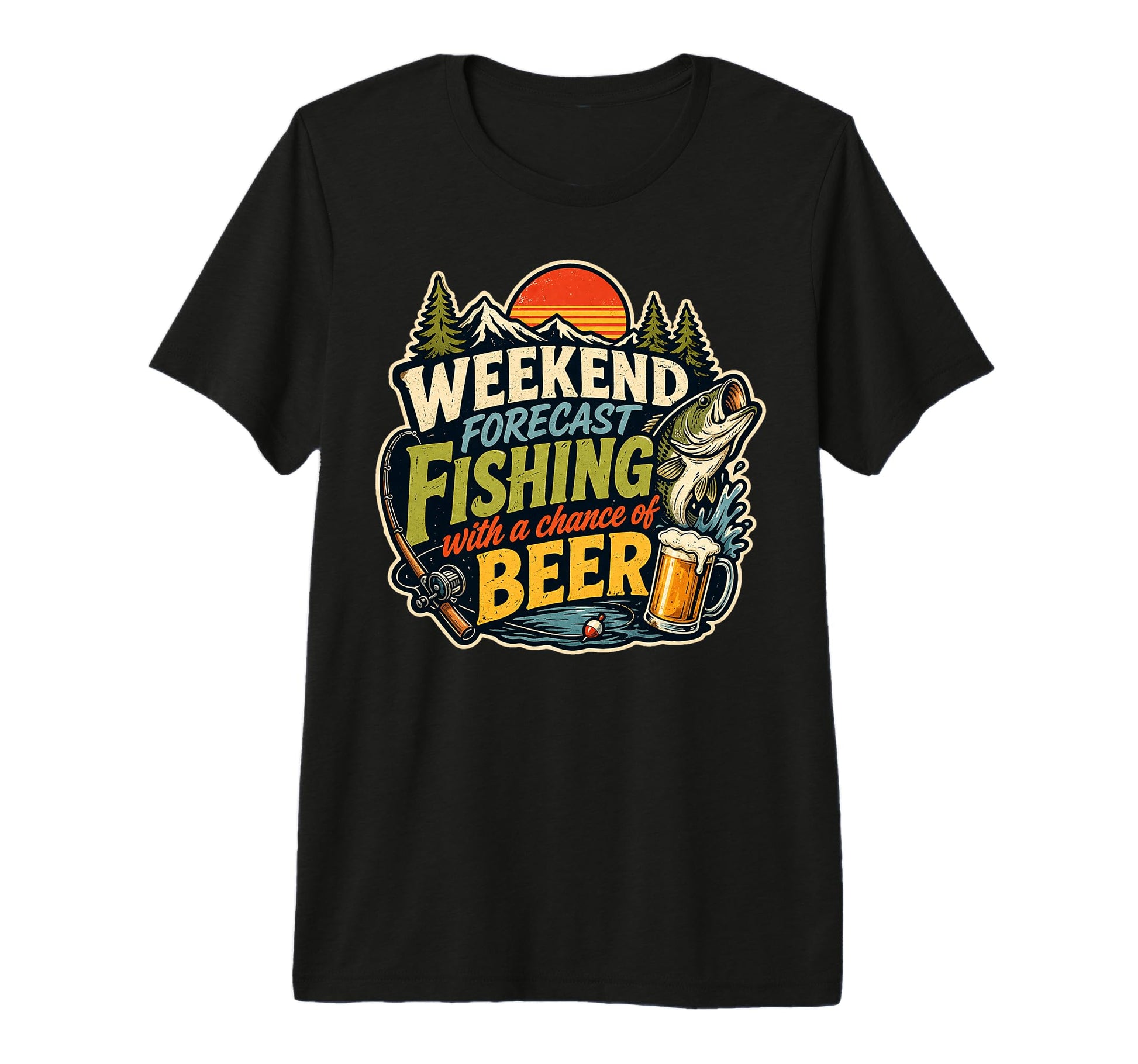 Fishing Chance Beer Funny Fishing Dad T-Shirt - Aesthetic Graphic Unisex - T-Shirt, Sweatshirt, Hoodie
