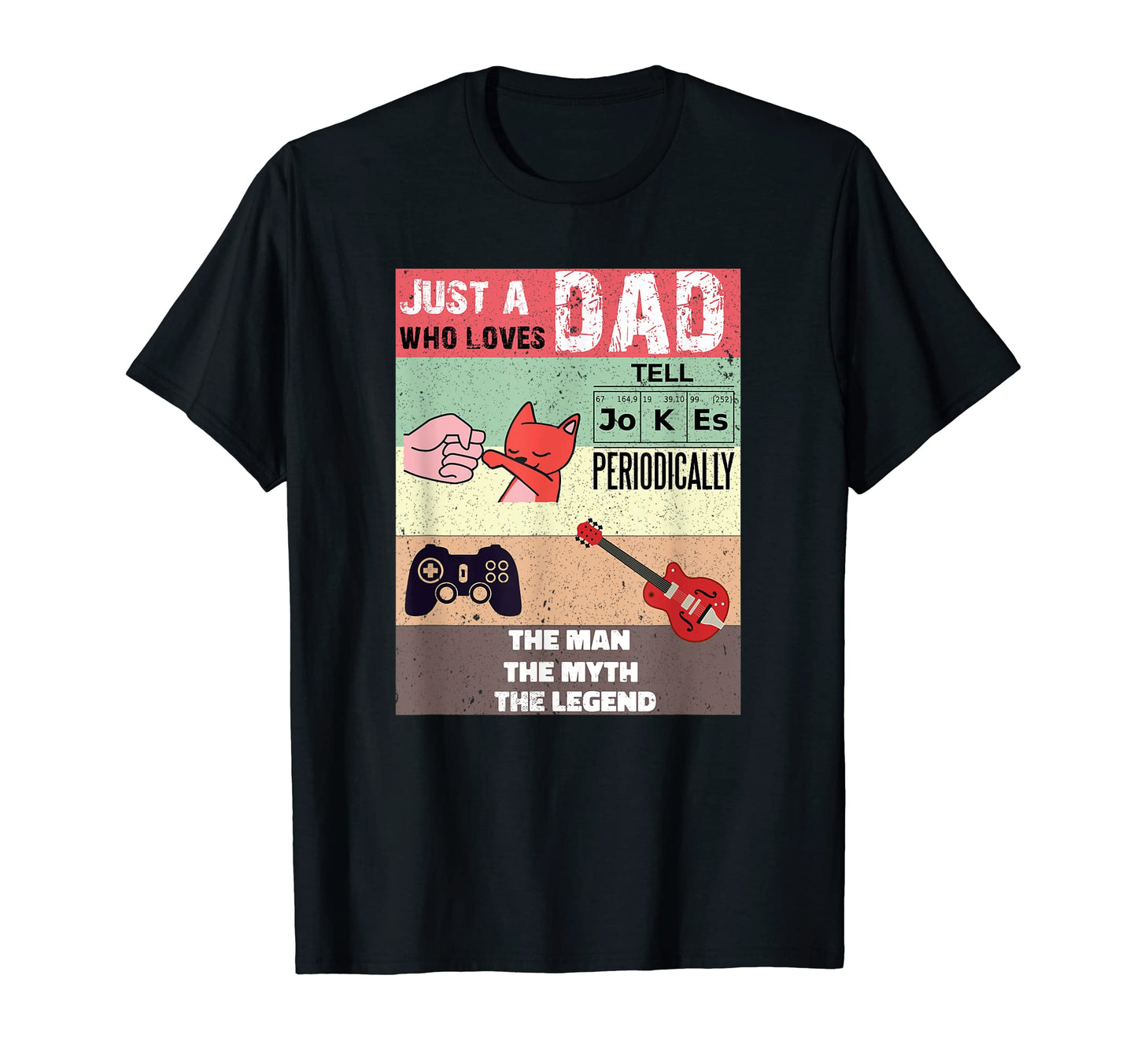 Mens Cat Dad Gamer Dad Guitar Dad Tell T-Shirt - Unique Graphic for Adults - T-Shirt, Sweatshirt, Hoodie