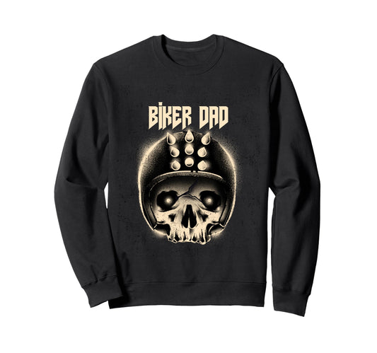 Biker Dad Motorcycle Fathers Day Sweatshirt - Custom Art Print Men Women - T-Shirt, Sweatshirt, Hoodie