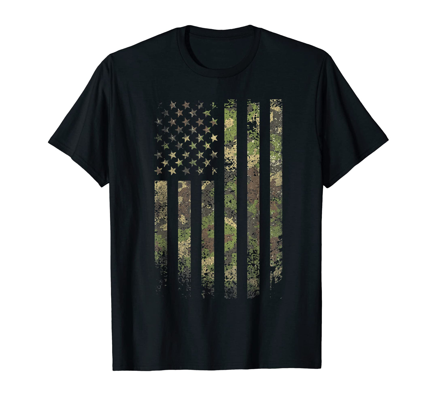 Camo American Flag Usa Military Tactical T-Shirt - Trendy Graphic Unisex - T-Shirt, Sweatshirt, Hoodie