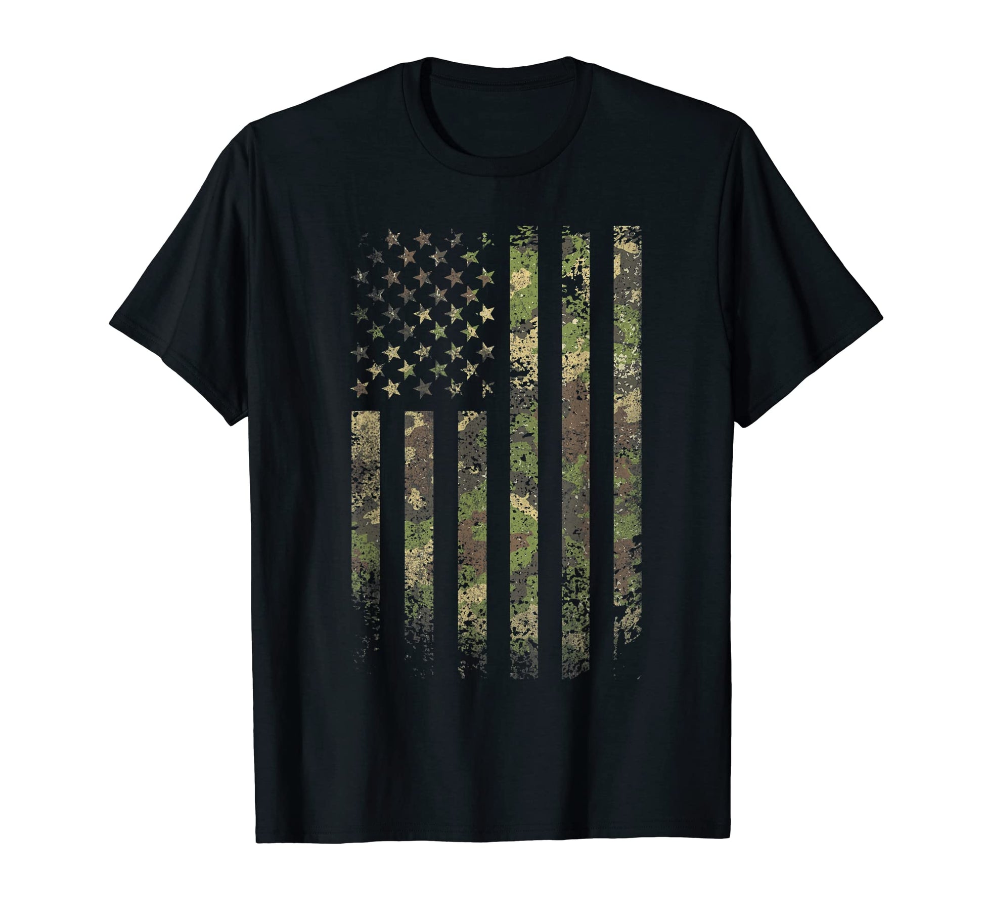 Camo American Flag Usa Military Tactical T-Shirt - Trendy Graphic Unisex - T-Shirt, Sweatshirt, Hoodie
