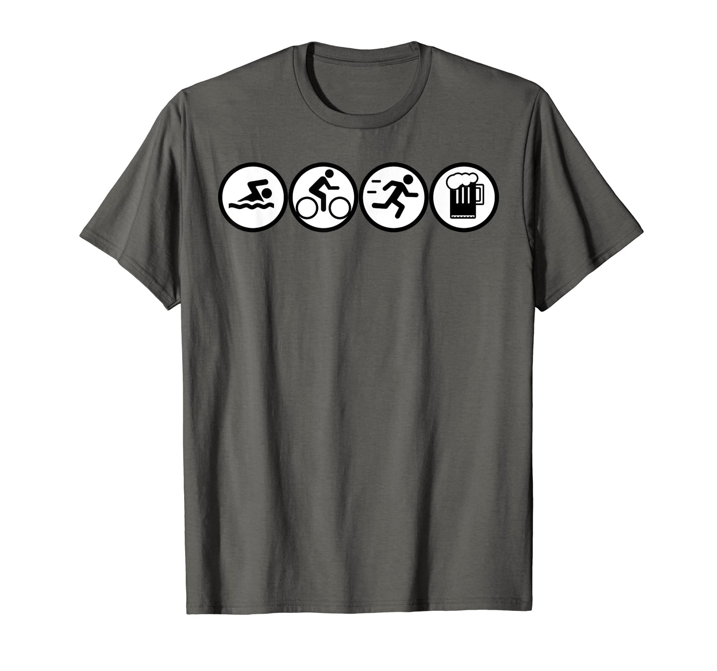 Triathlon Athlete Drinker Swim Bike T-Shirt - Custom Art Print for Adults - T-Shirt, Sweatshirt, Hoodie