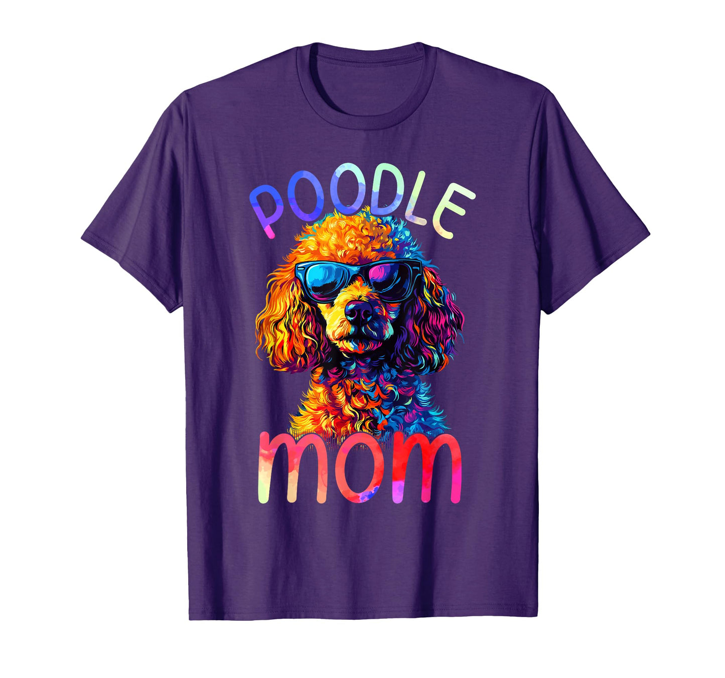 Toy Poodle Mom Colorful Pop Art Womens T-Shirt - Unique Graphic Men Women - T-Shirt, Sweatshirt, Hoodie