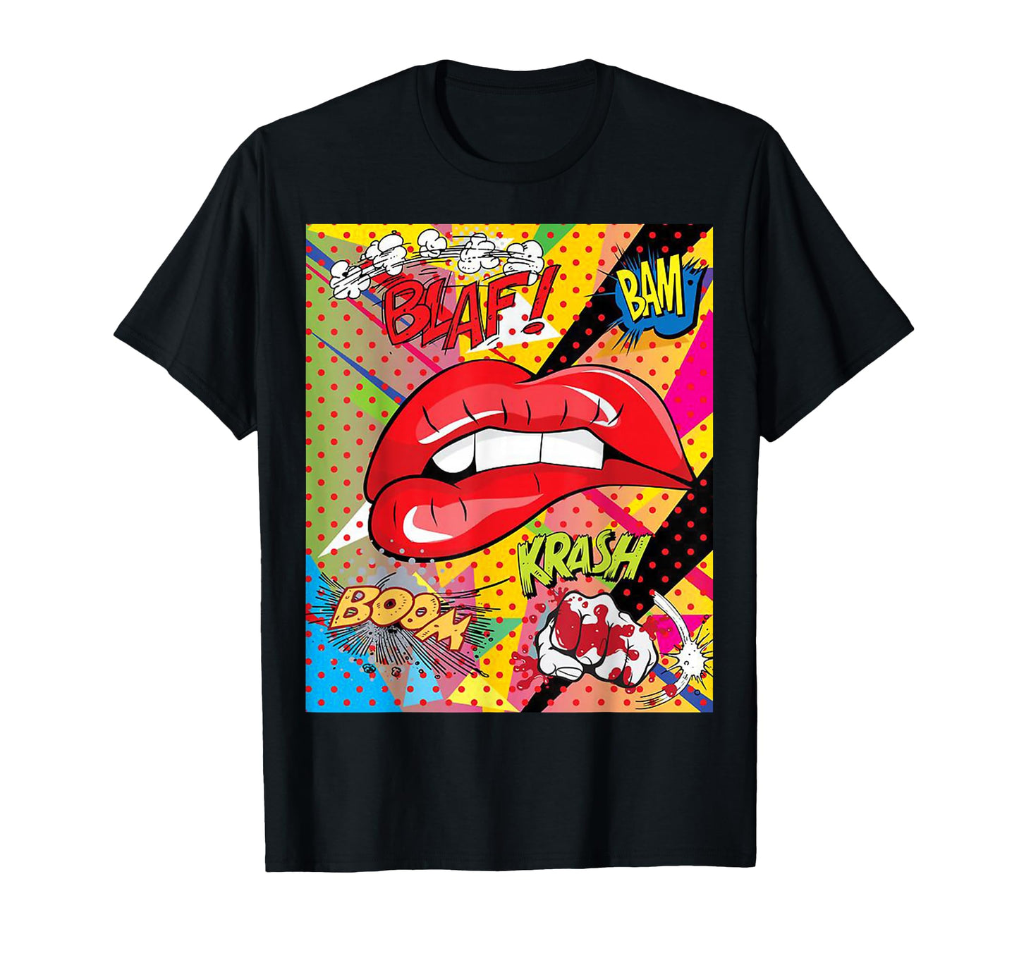Lovely Lips Pop Art T-Shirt - Casual Everyday Wear Men Women - T-Shirt, Sweatshirt, Hoodie