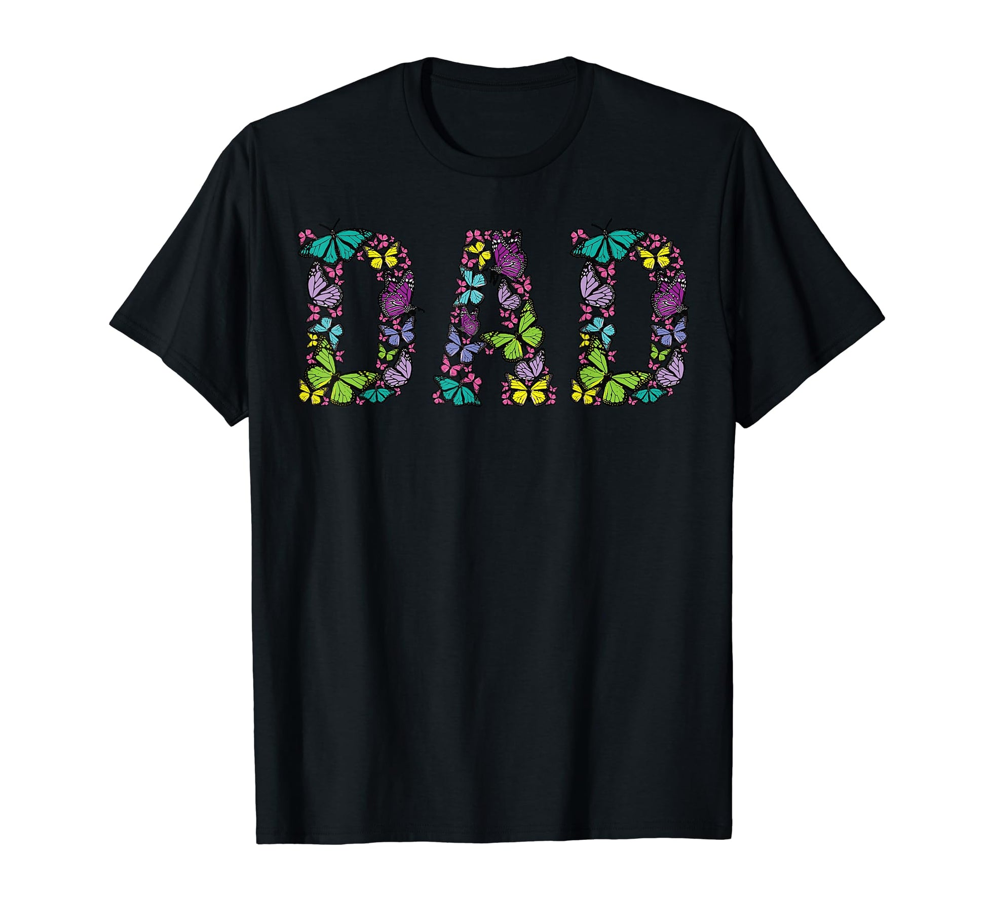 Dad Colorful Butterflies Fathers Day T-Shirt - Streetwear Style Men Women - T-Shirt, Sweatshirt, Hoodie