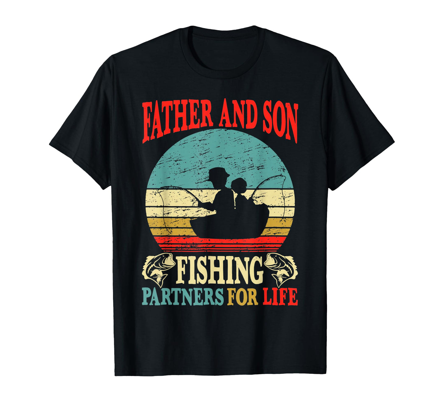 Father Son Fishing Partners Life Dad T-Shirt - Graphic Print Men Women - T-Shirt, Sweatshirt, Hoodie