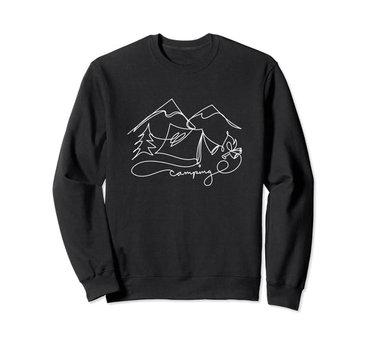 Artsy Hiking Camping Nature Sweatshirt - Fun Novelty Design for Adults - T-Shirt, Sweatshirt, Hoodie