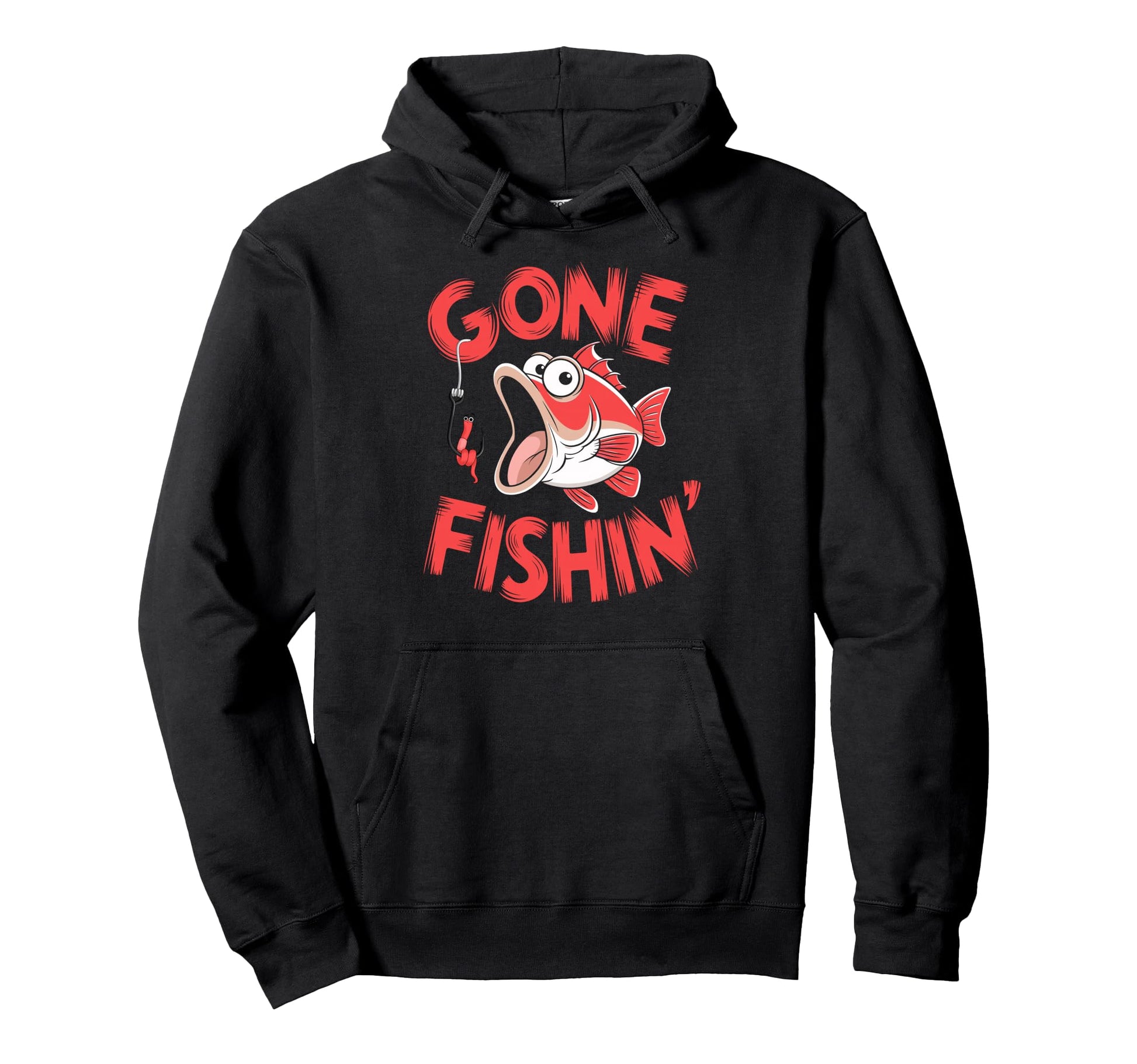Bass Fisherman Gone Fishin Bass Fishing Hoodie - Aesthetic Graphic Unisex - T-Shirt, Sweatshirt, Hoodie