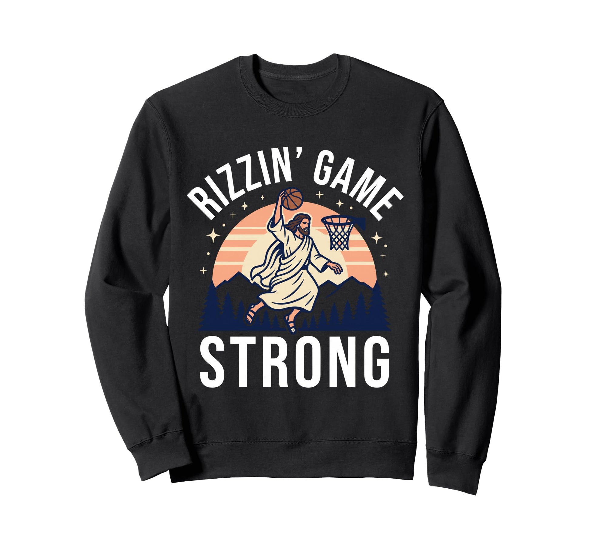 Rizzin Game Strong Risen Christian Sweatshirt - Custom Art Print Men Women - T-Shirt, Sweatshirt, Hoodie
