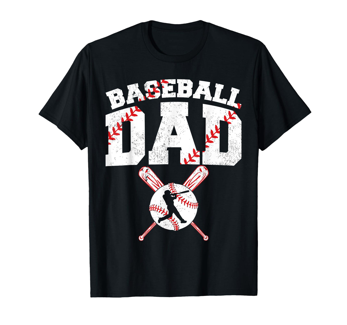 Baseball Dad Dad Baseball Fathers Day T-Shirt - Unique Graphic Unisex - T-Shirt, Sweatshirt, Hoodie