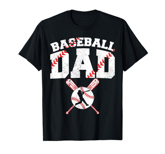 Baseball Dad Dad Baseball Fathers Day T-Shirt - Unique Graphic Unisex - T-Shirt, Sweatshirt, Hoodie