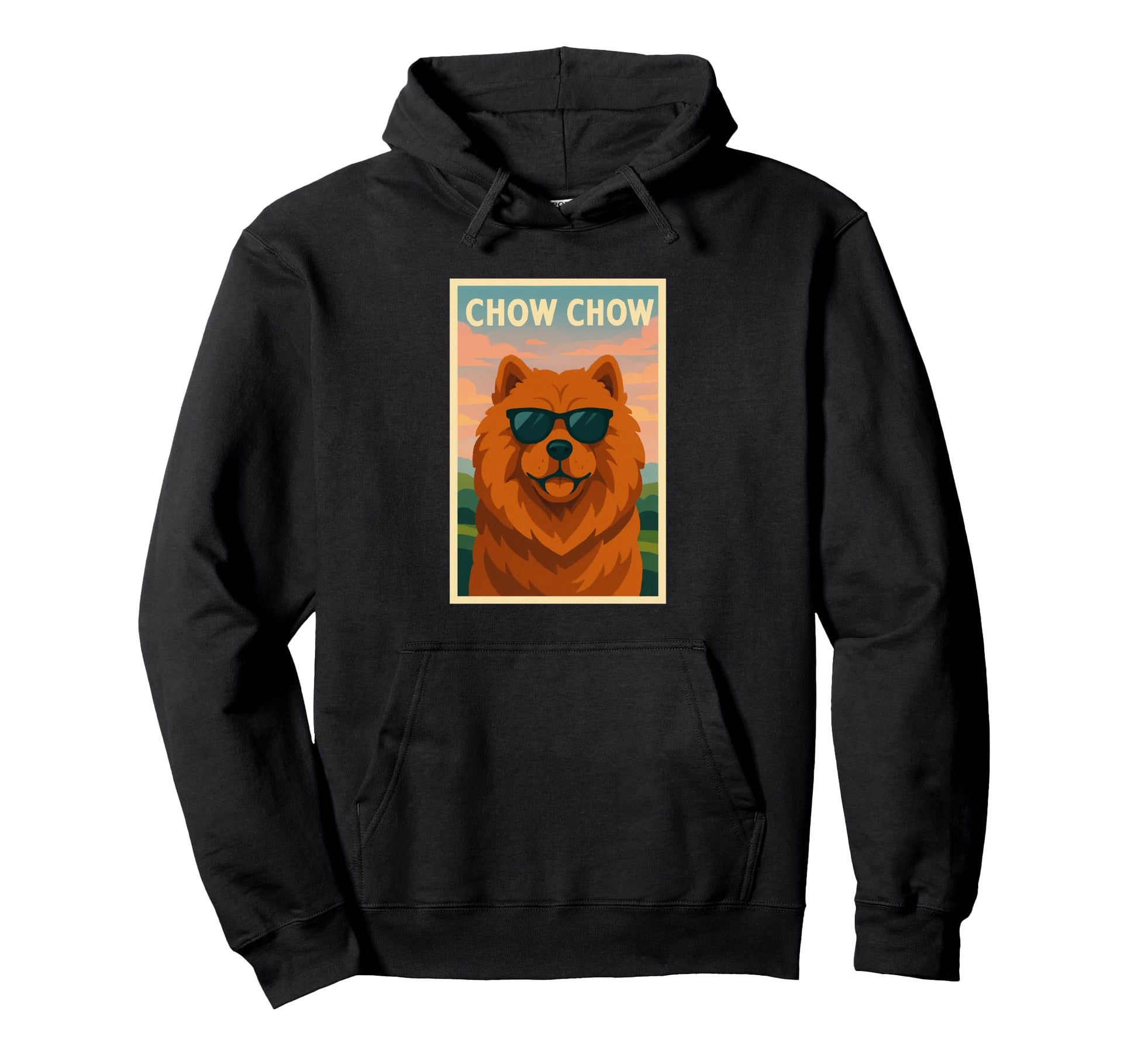 Chow Chow Art Minimalist Dog Pop Art Hoodie - Custom Art Print Men Women - T-Shirt, Sweatshirt, Hoodie