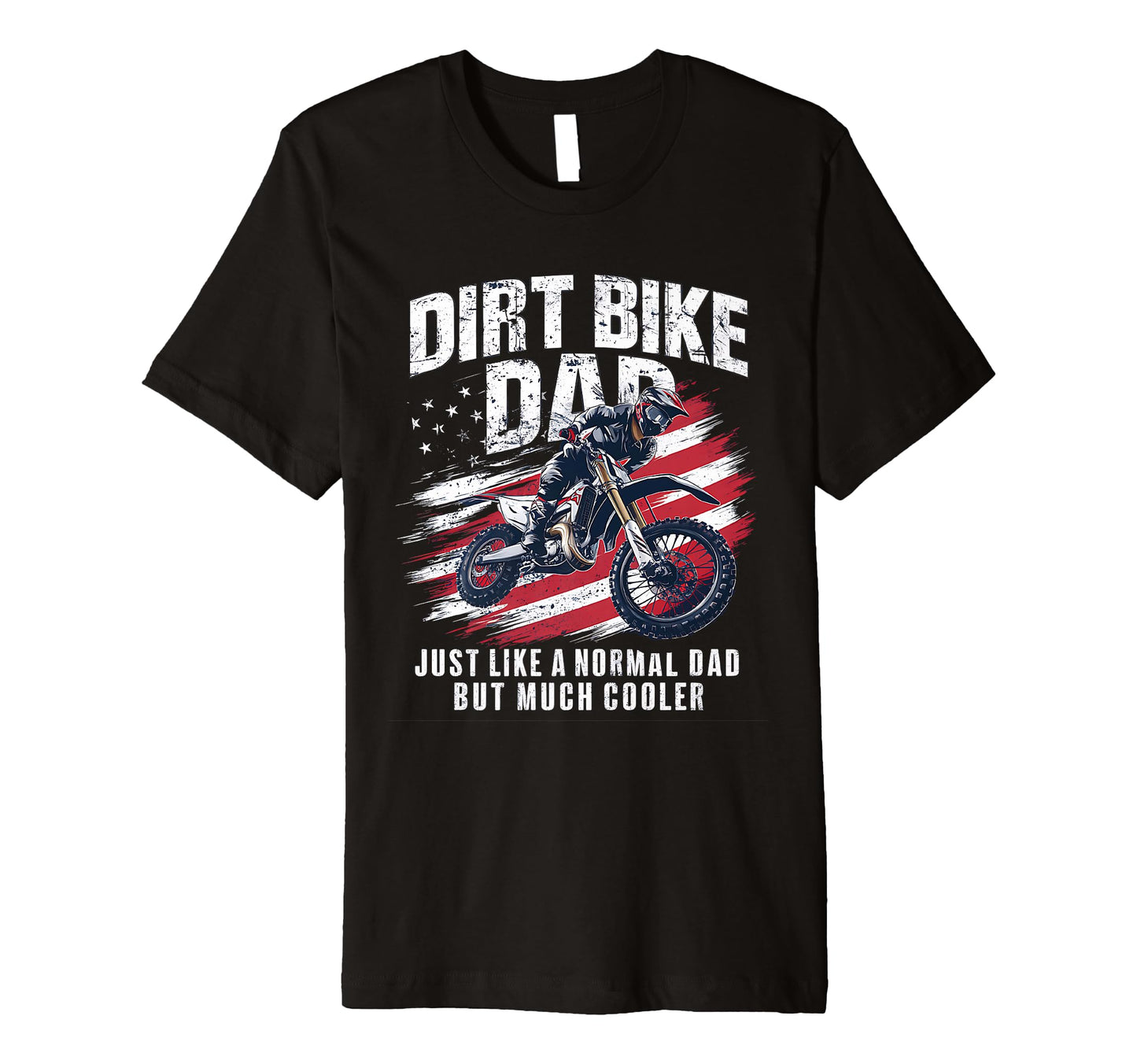 Motocross Dirt Bike Dad Vinatge Dad Usa T-Shirt - Graphic Print Unisex - T-Shirt, Sweatshirt, Hoodie