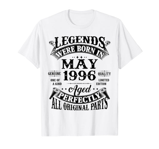 30Th Birthday Gift Legend Born May 1996 T-Shirt - Graphic Print Men Women - T-Shirt, Sweatshirt, Hoodie