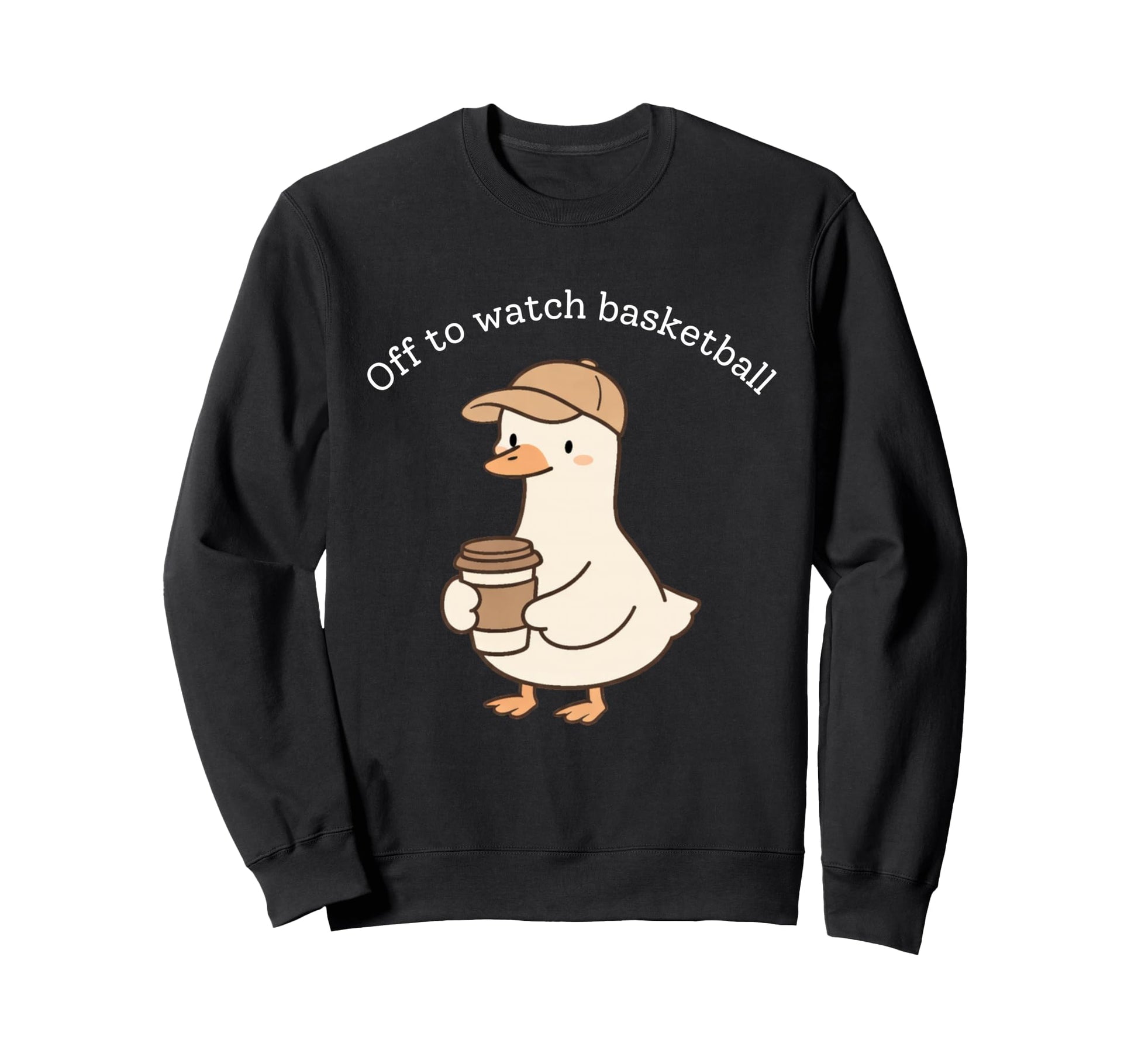 Off To Watch Basketball Goose Sweatshirt - Aesthetic Graphic for Adults - T-Shirt, Sweatshirt, Hoodie