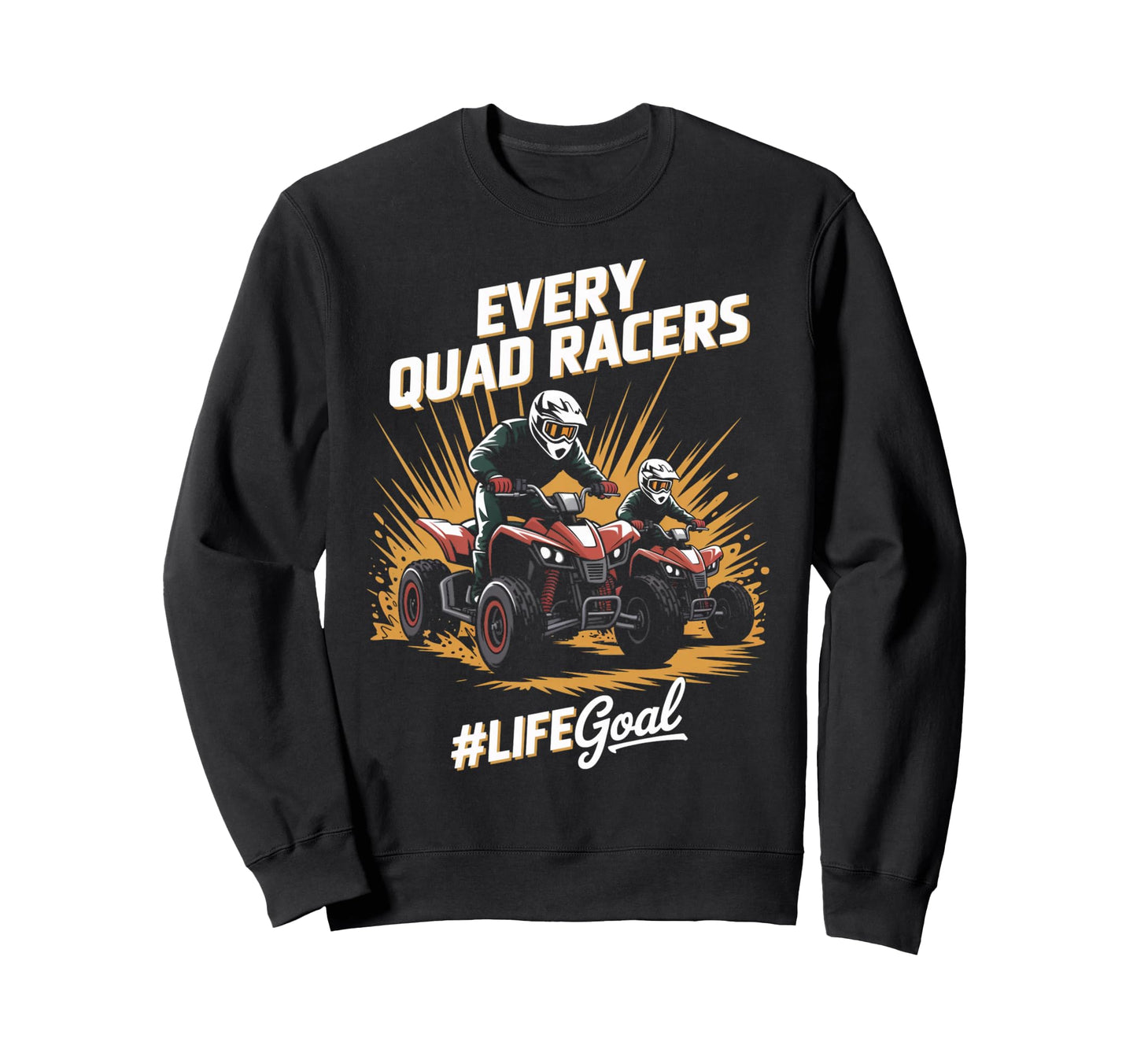 Father Son Four Wheeler Offroad Dad Sweatshirt - Graphic Print for Adults - T-Shirt, Sweatshirt, Hoodie