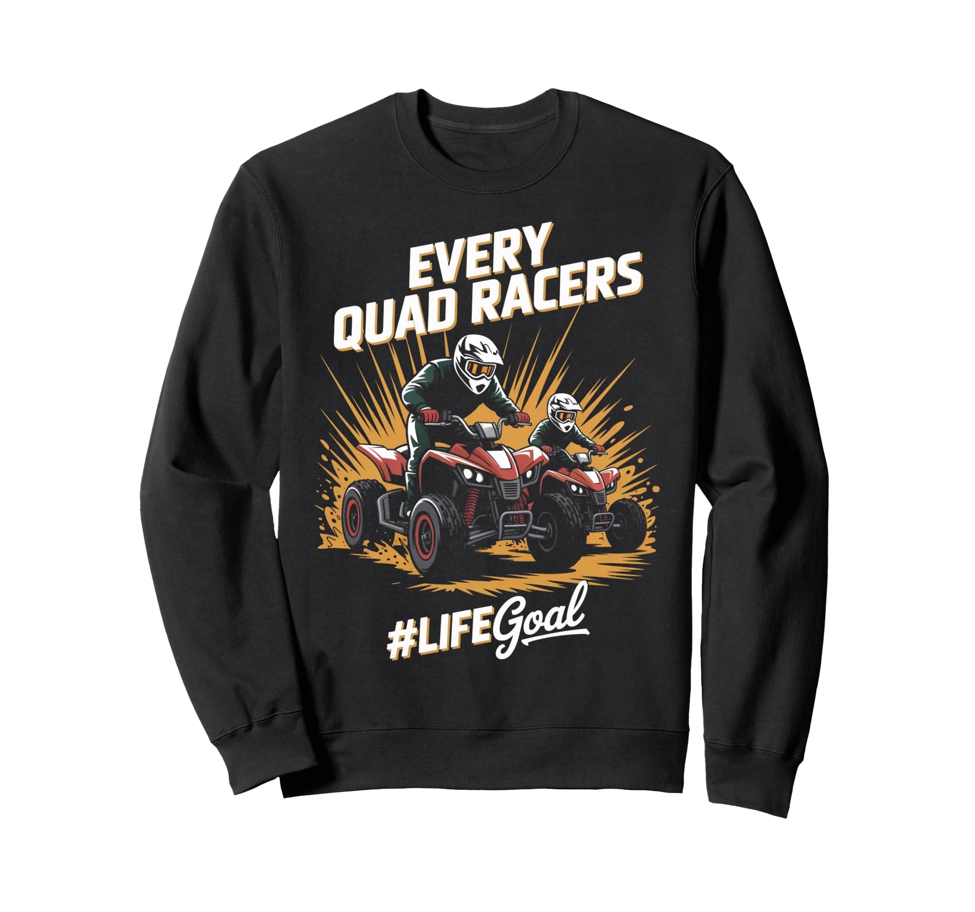 Father Son Four Wheeler Offroad Dad Sweatshirt - Graphic Print for Adults - T-Shirt, Sweatshirt, Hoodie