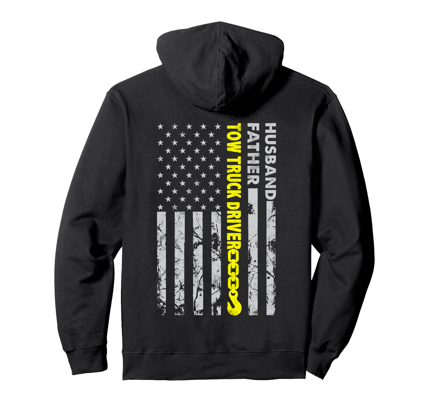 Husband Father Tow Truck Driver Hoodie - Custom Art Print Men Women - T-Shirt, Sweatshirt, Hoodie