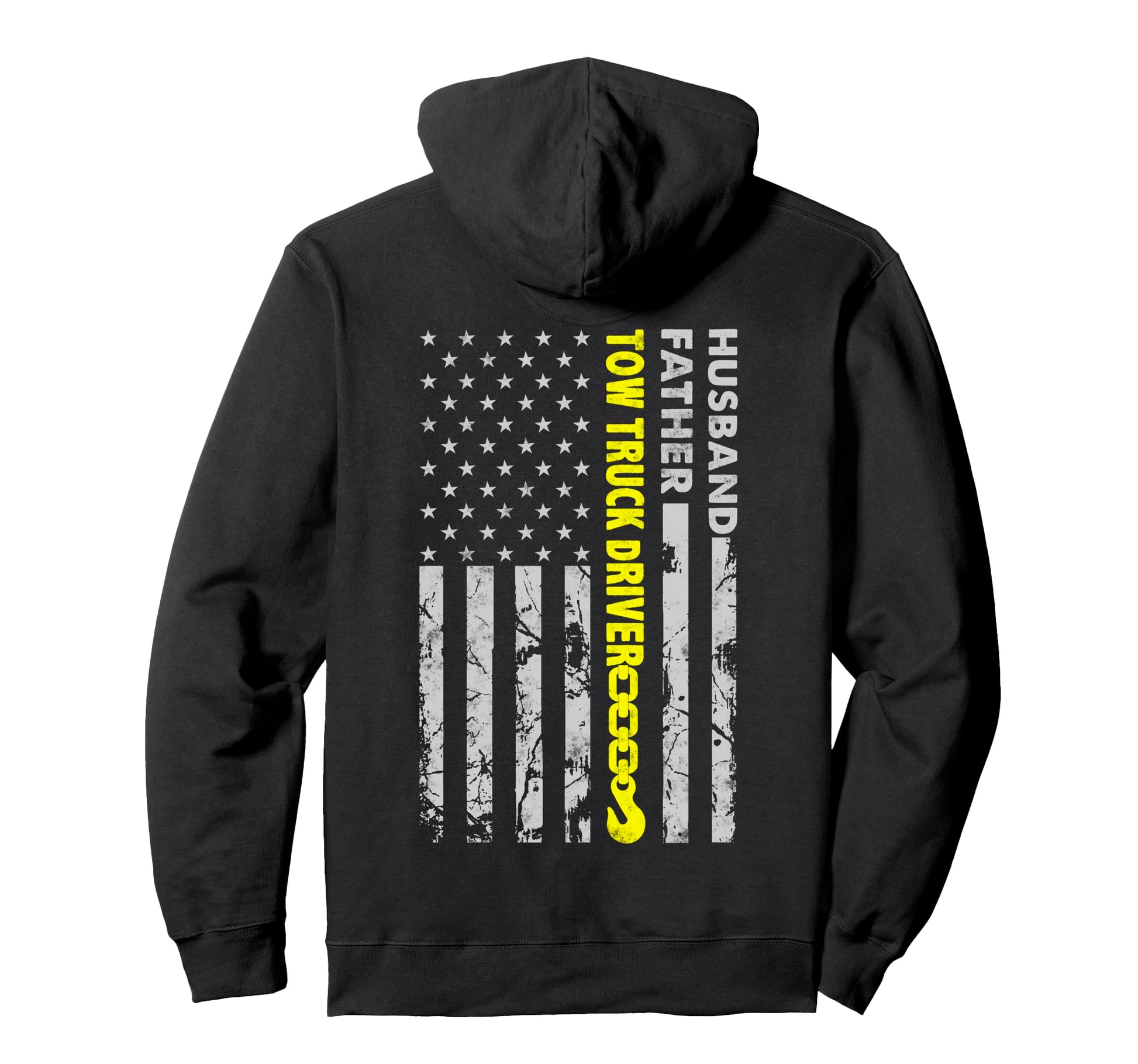 Husband Father Tow Truck Driver Hoodie - Custom Art Print Men Women - T-Shirt, Sweatshirt, Hoodie