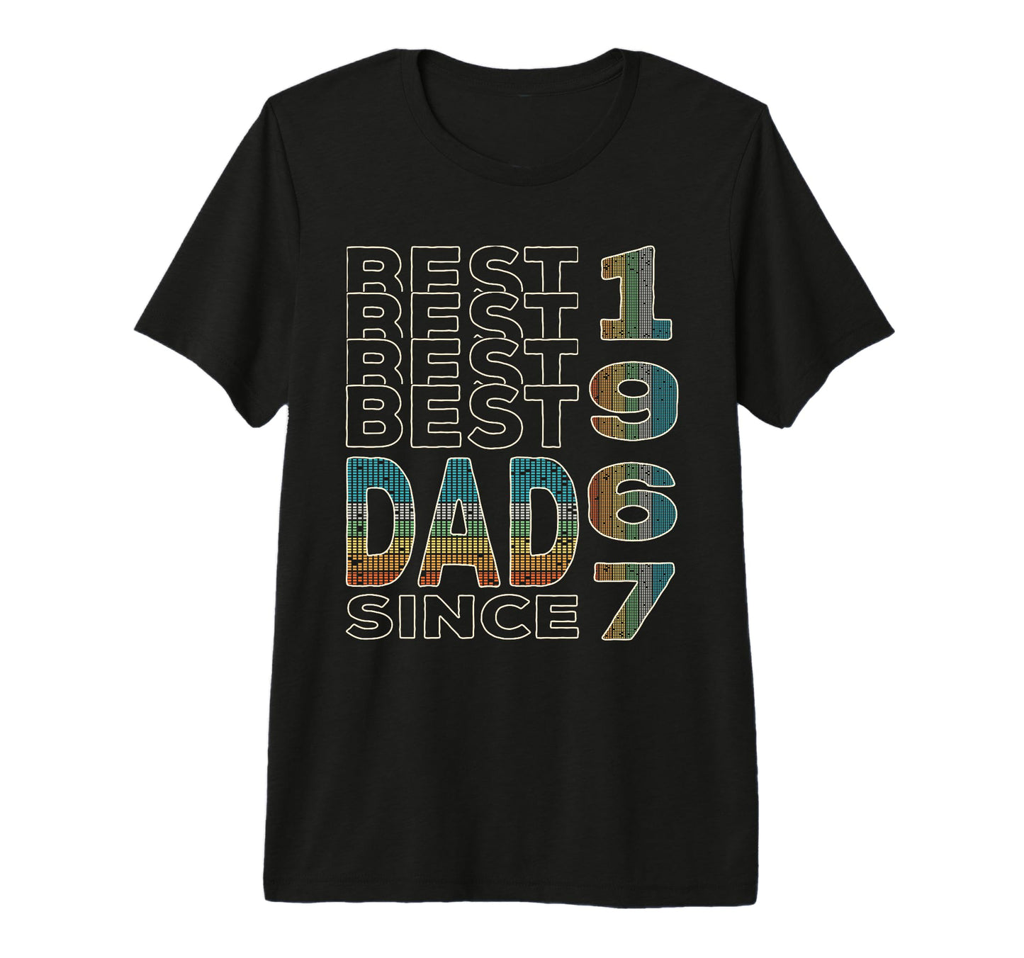 Best Dad World Dad Since 1967 T-Shirt - Aesthetic Graphic for Adults - T-Shirt, Sweatshirt, Hoodie