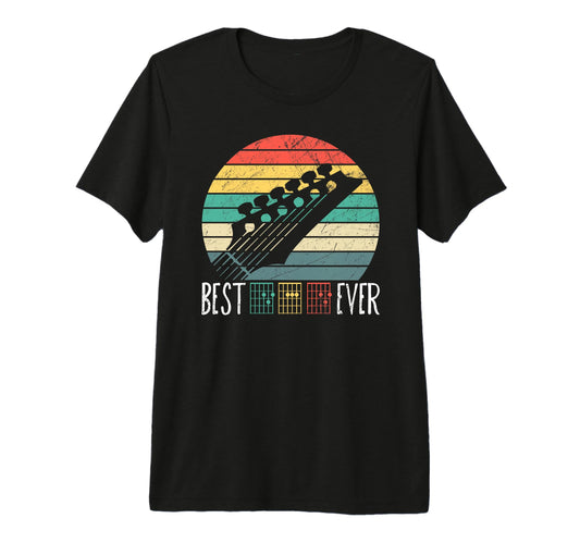 Best Guitar Dad Ever Music Chords T-Shirt - Aesthetic Graphic Men Women - T-Shirt, Sweatshirt, Hoodie
