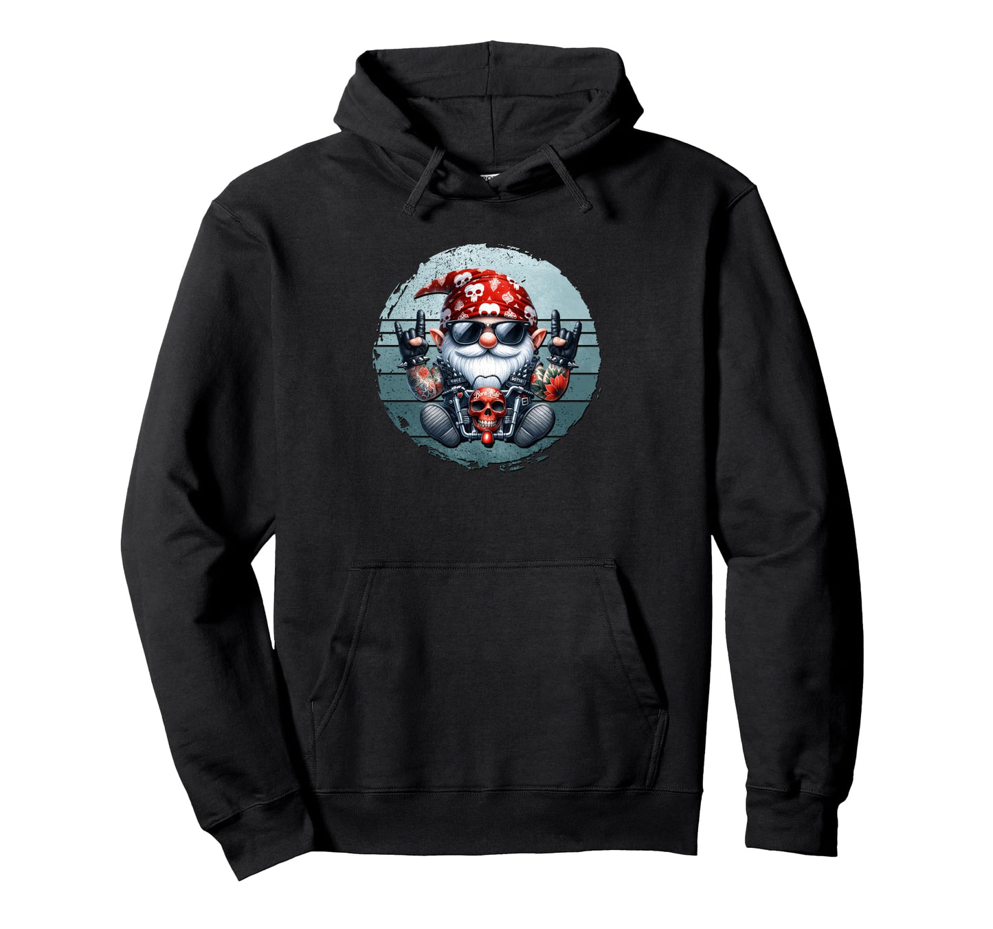 Motorcycle Gnome Dad Grandpa Life Biker Hoodie - Graphic Print Unisex - T-Shirt, Sweatshirt, Hoodie