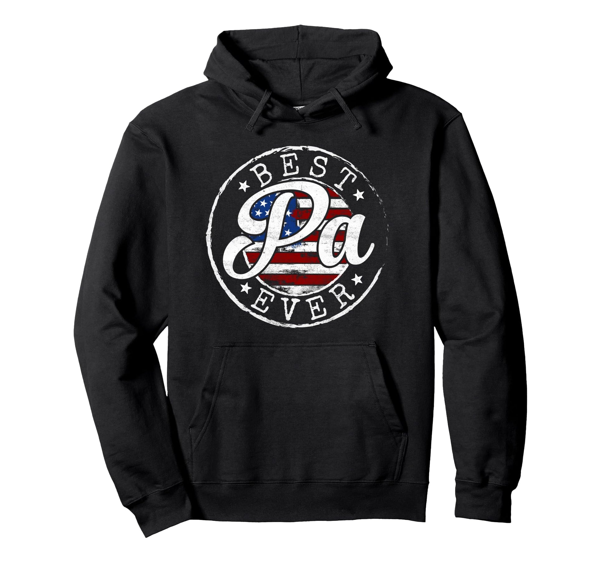 Best Pa Ever Usa Flag Stamp Fathers Day Hoodie - Graphic Print Men Women - T-Shirt, Sweatshirt, Hoodie