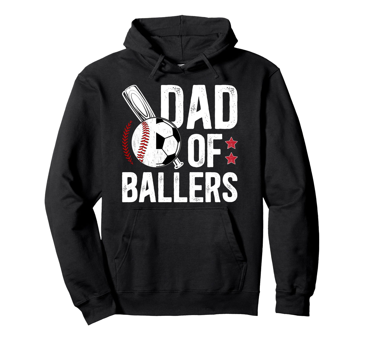 Dad Ballers Baseball Soccer Dad Hoodie - Graphic Print Unisex - T-Shirt, Sweatshirt, Hoodie