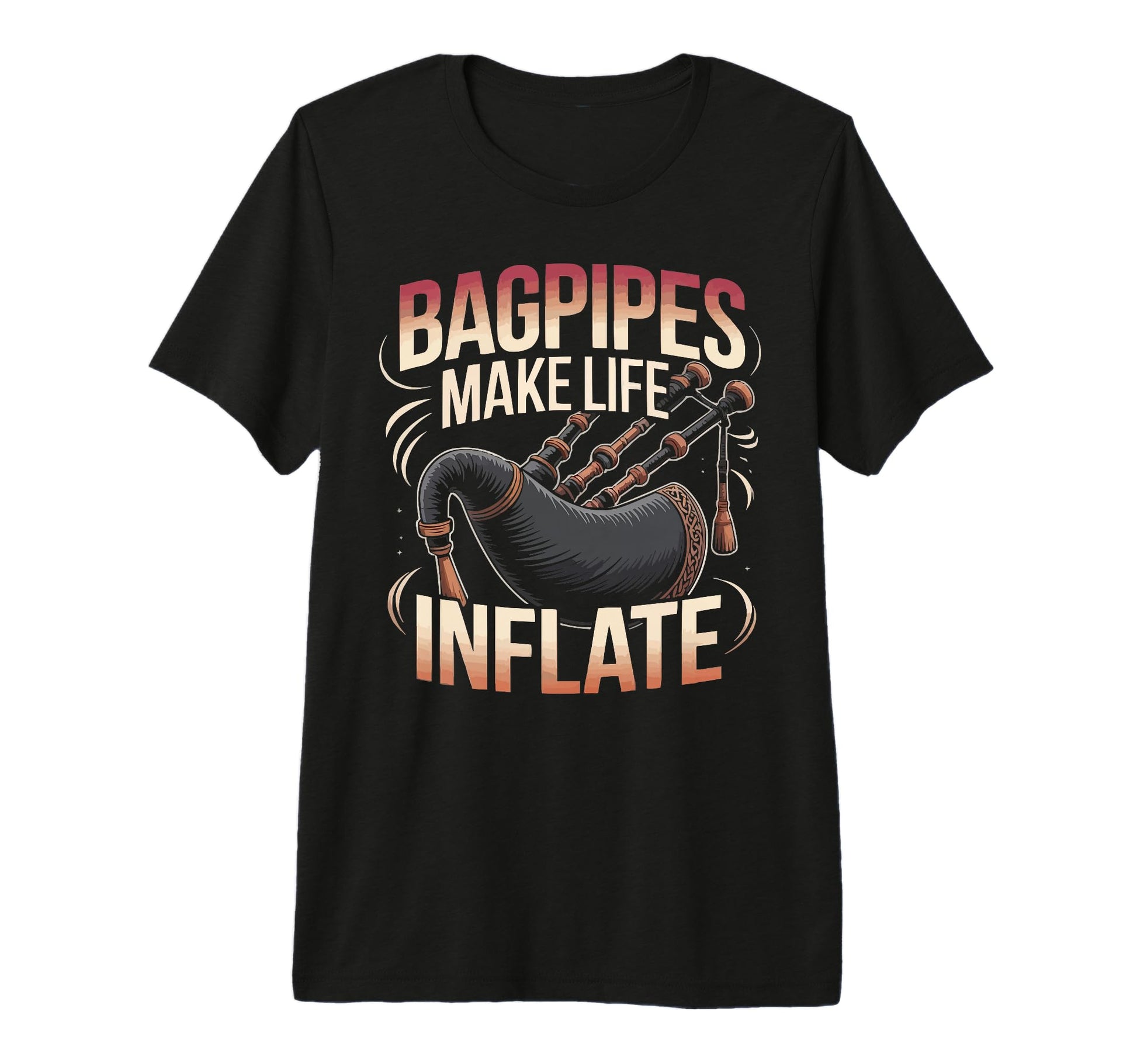 Bagpipe Player Musical Instrument T-Shirt - Graphic Print for Adults - T-Shirt, Sweatshirt, Hoodie