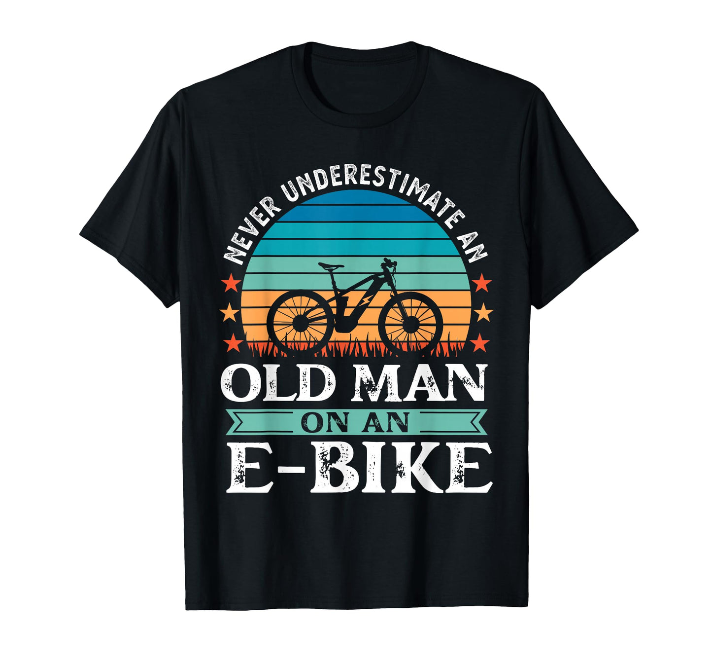 Old Ebike Bicycle Emtb E Bike Funny T-Shirt - Minimalist Print for Adults - T-Shirt, Sweatshirt, Hoodie