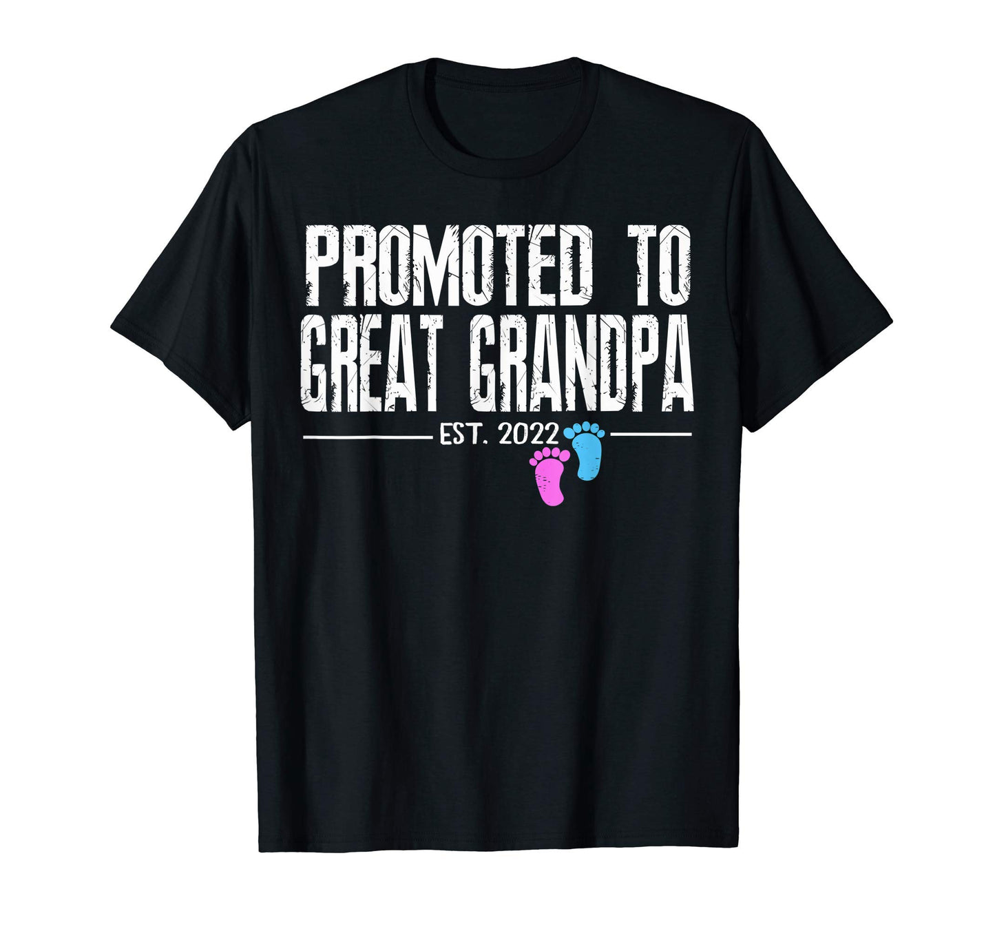 Mens Promoted To Great Grandpa Est 2022 T-Shirt - Graphic Print Men Women - T-Shirt, Sweatshirt, Hoodie