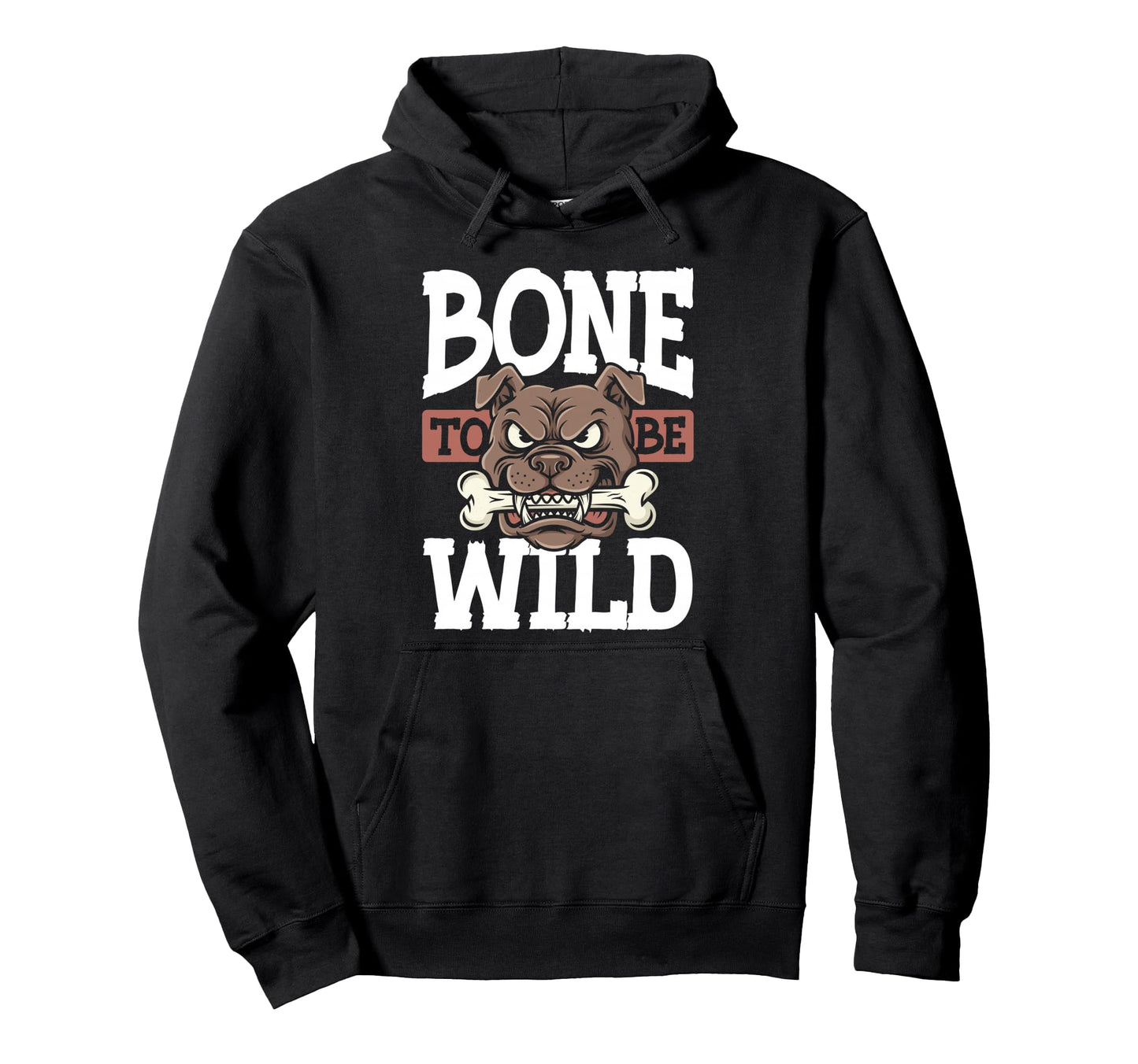 Tough Bulldog Holding Bone Dog Dads Hoodie - Streetwear Style Men Women - T-Shirt, Sweatshirt, Hoodie