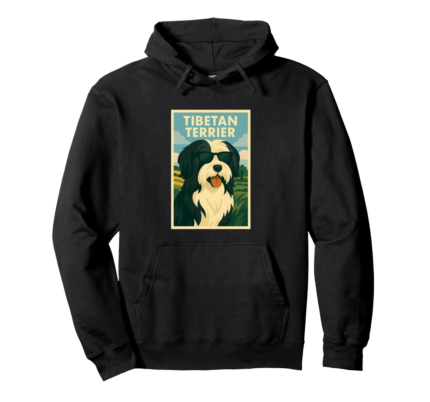 Tibetan Terrier Art Minimalist Pop Art Hoodie - Streetwear Style Men Women - T-Shirt, Sweatshirt, Hoodie