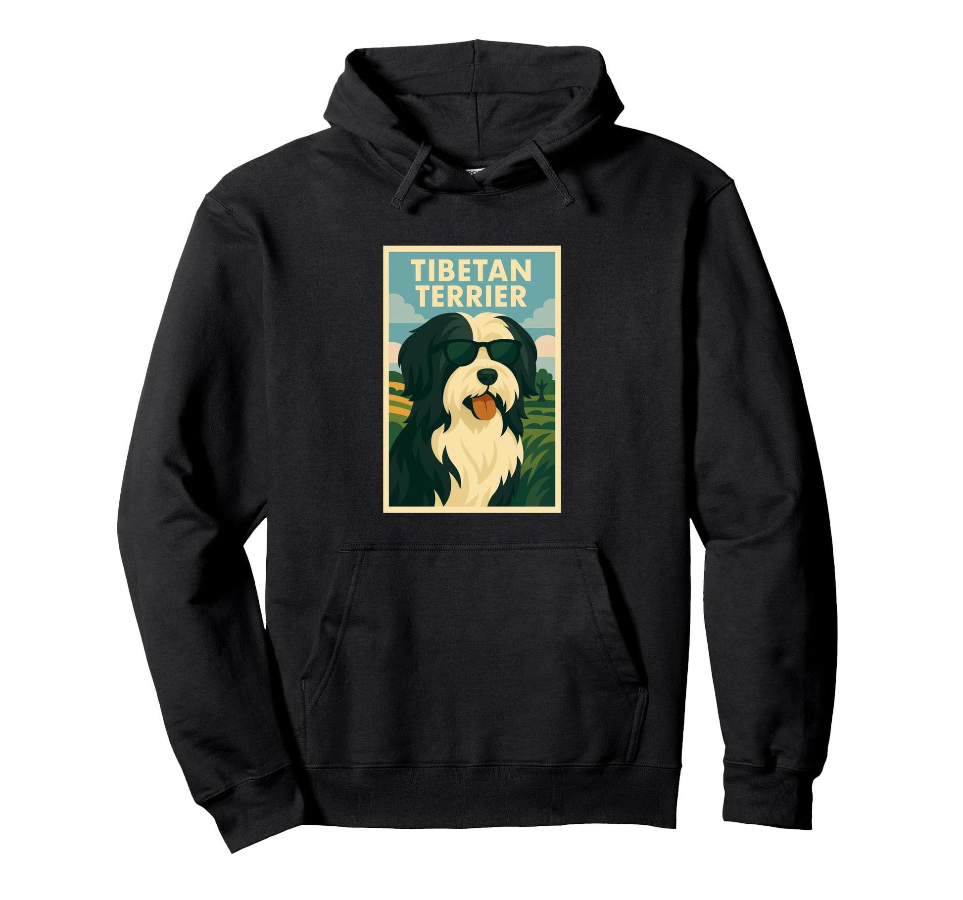 Tibetan Terrier Art Minimalist Pop Art Hoodie - Streetwear Style Men Women - T-Shirt, Sweatshirt, Hoodie