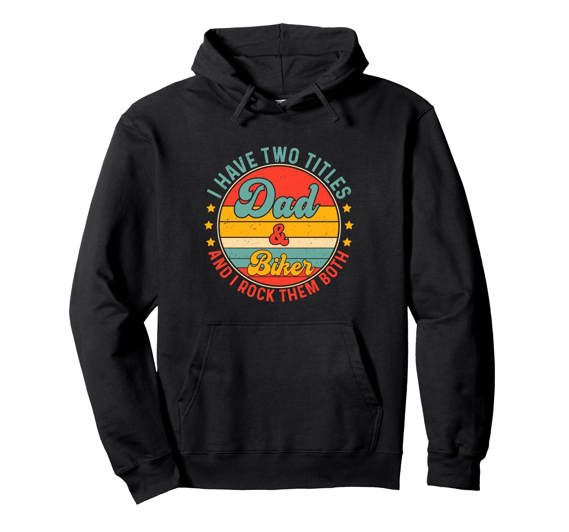 Biker Dad Father Day Biker Motorcycle Fathers Hoodie - Graphic Print Unisex - T-Shirt, Sweatshirt, Hoodie