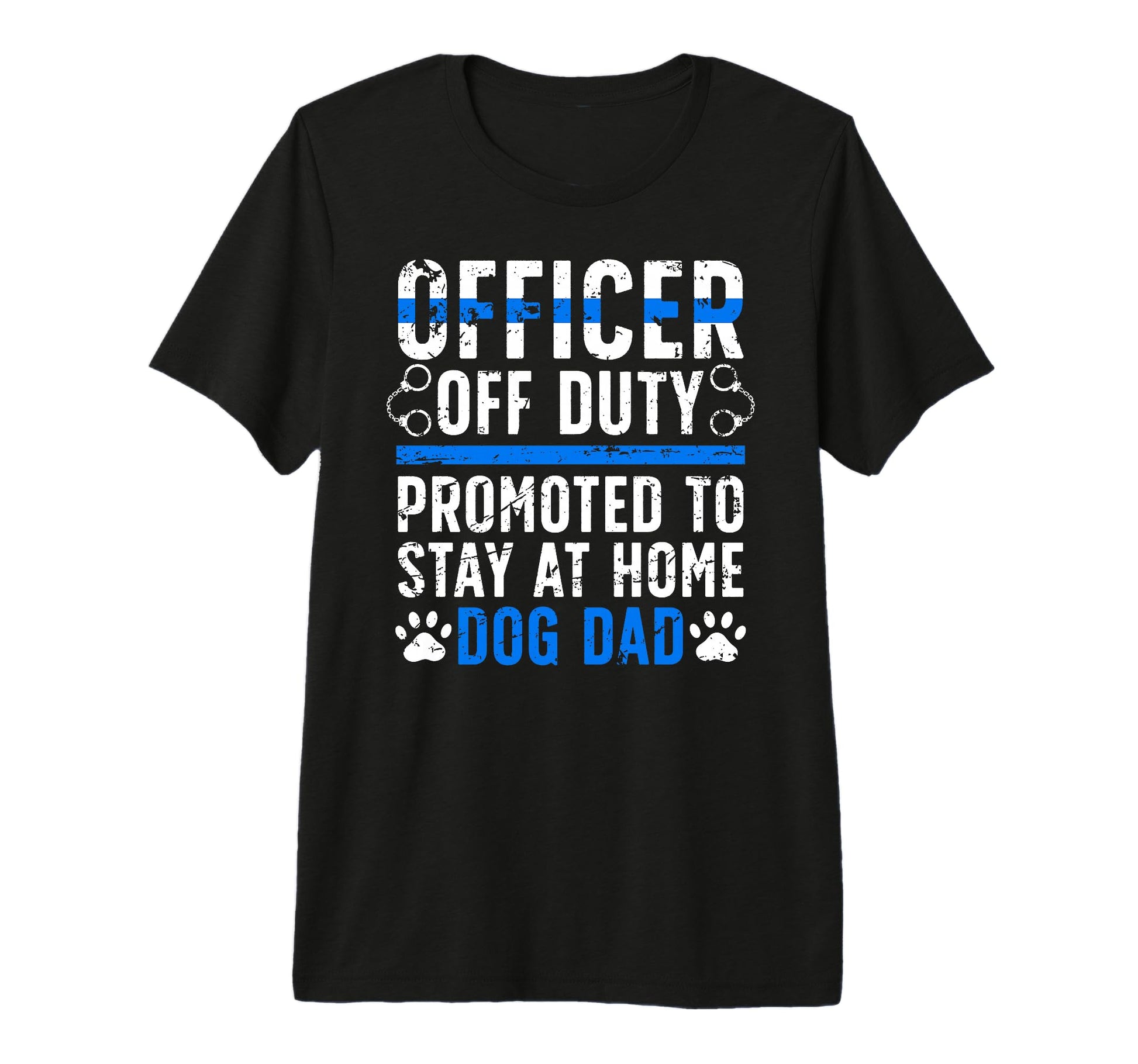 Mens Dog Dad Retired Police Officer T-Shirt - Graphic Print Men Women - T-Shirt, Sweatshirt, Hoodie