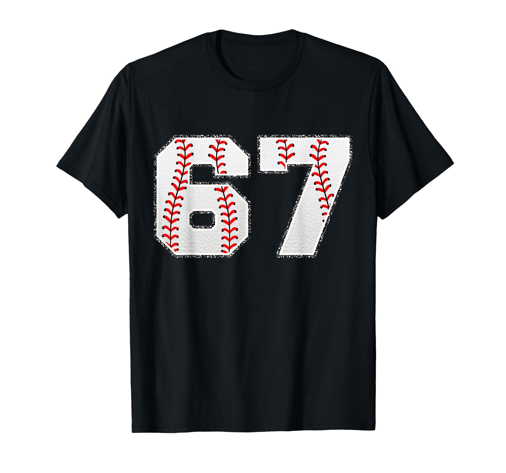 Baseball Softball Number 67 T-Shirt - Casual Everyday Wear Men Women - T-Shirt, Sweatshirt, Hoodie