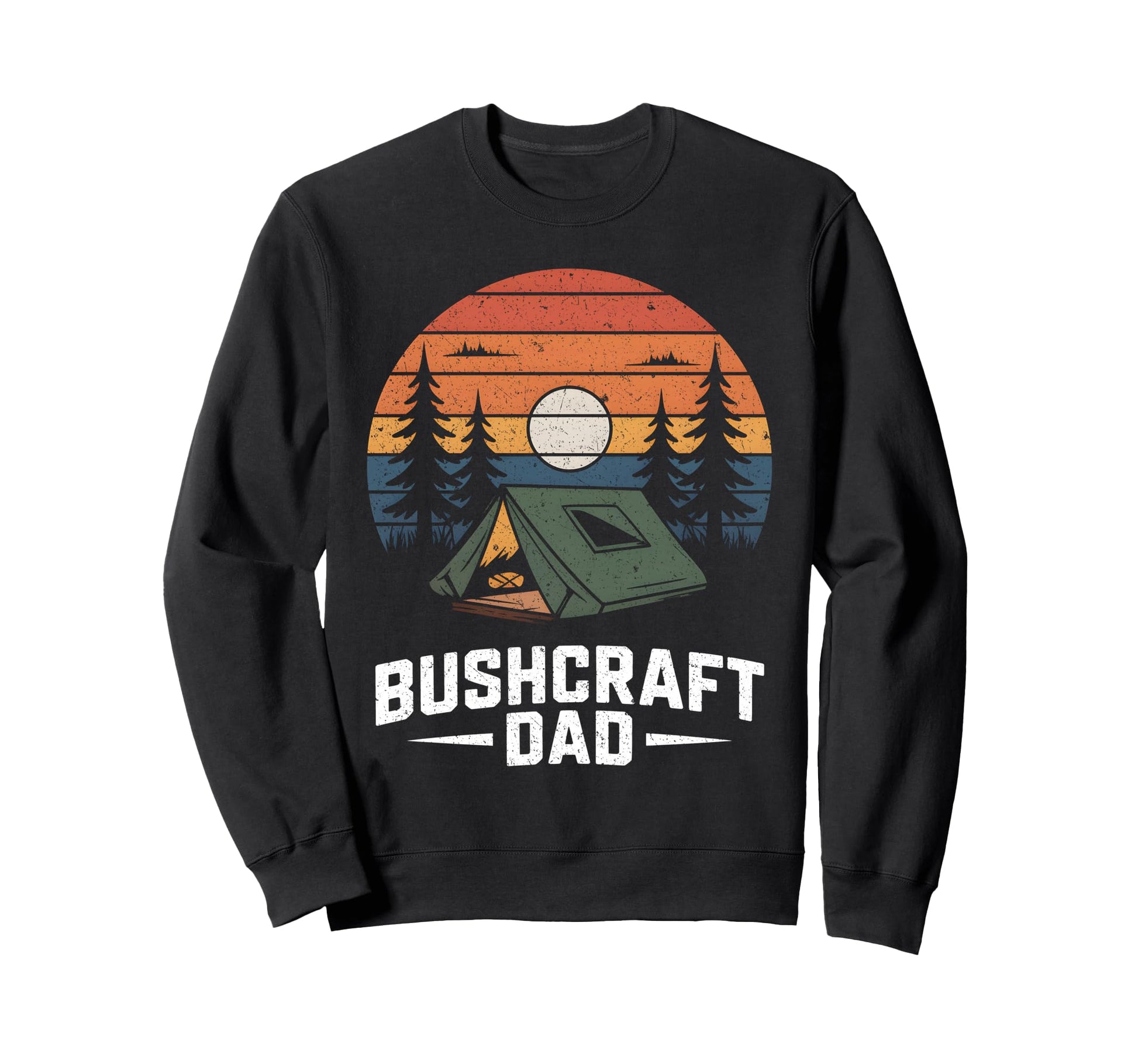 Bushcraft Dad Camping Outdoor Sweatshirt - Graphic Print for Adults - T-Shirt, Sweatshirt, Hoodie