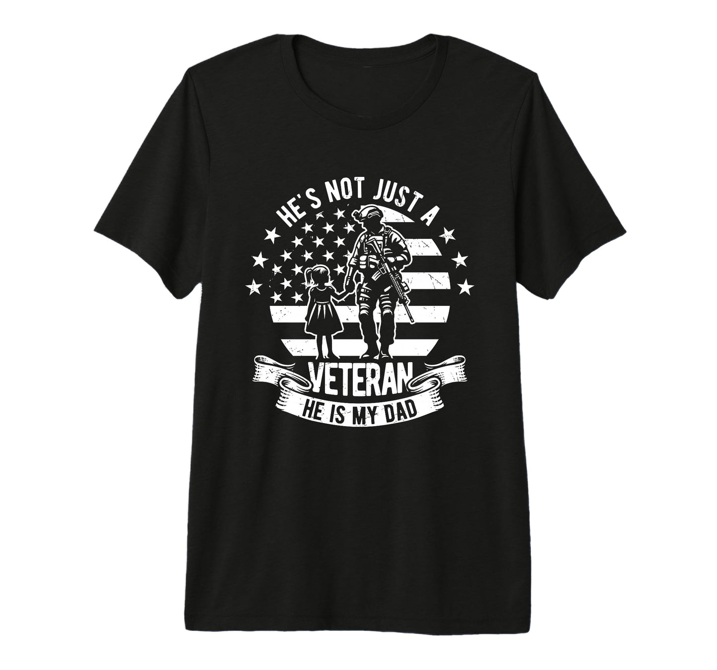 Hes Not Just Veteran He Is My Dad Tri T-Shirt - Novelty Apparel Men Women - T-Shirt, Sweatshirt, Hoodie
