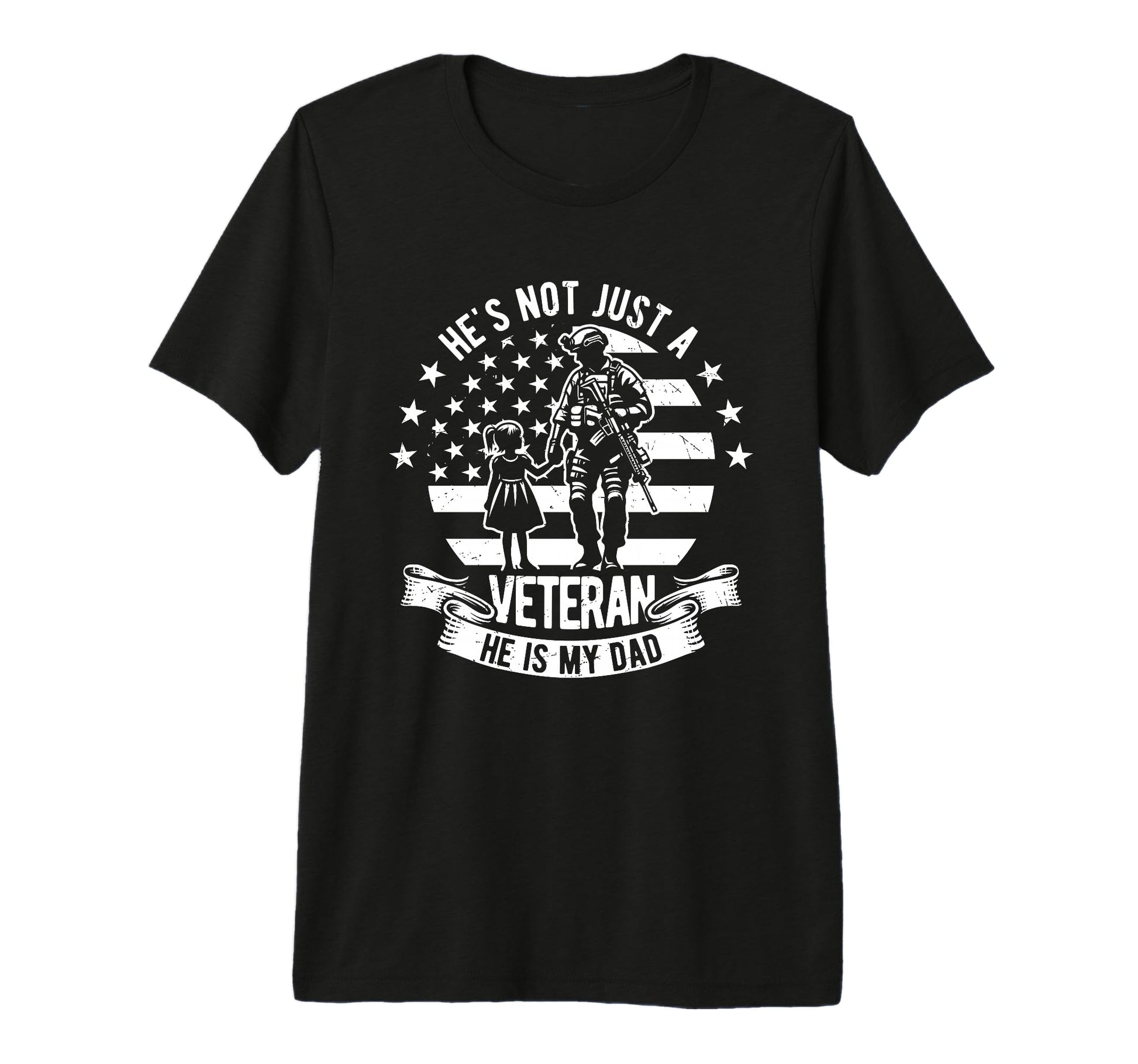 Hes Not Just Veteran He Is My Dad Tri T-Shirt - Novelty Apparel Men Women - T-Shirt, Sweatshirt, Hoodie