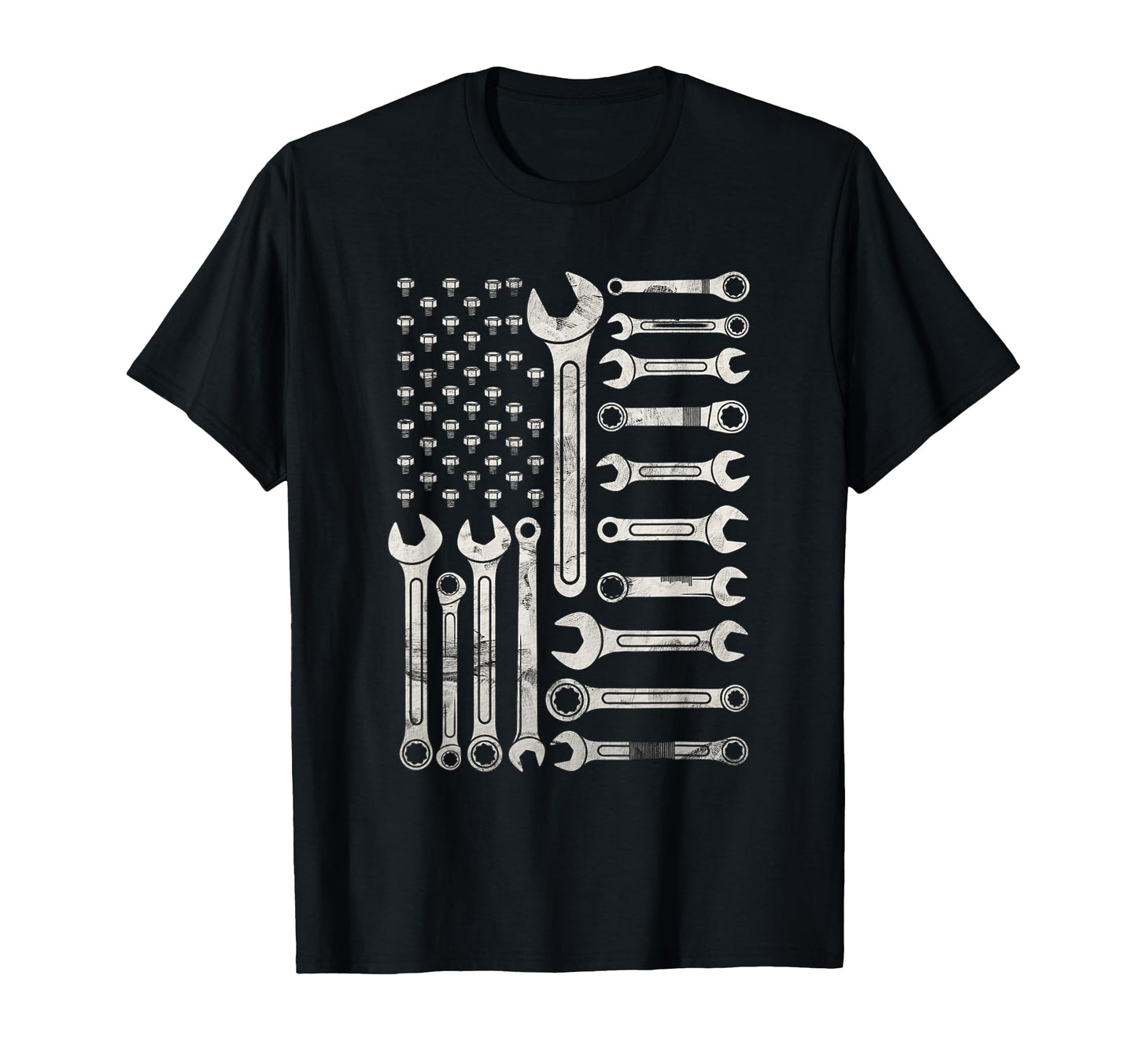 Patriotic Mechanic Flag Usa Car Mechanic T-Shirt - Graphic Print Unisex - T-Shirt, Sweatshirt, Hoodie