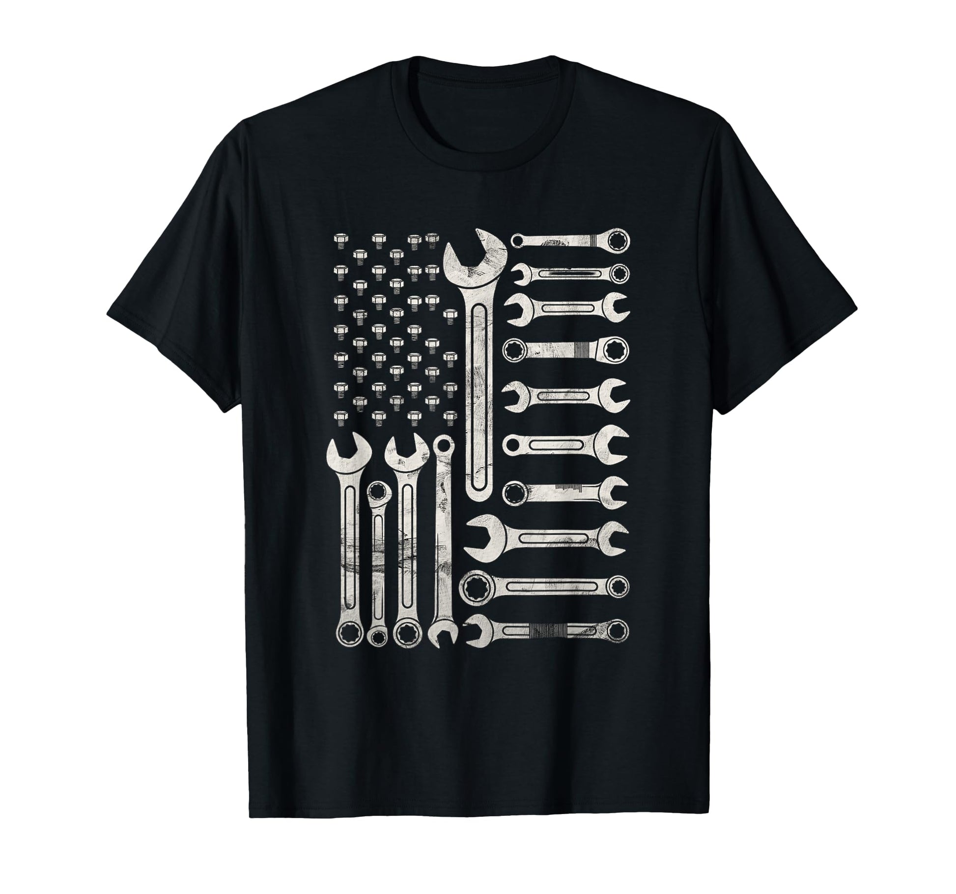 Patriotic Mechanic Flag Usa Car Mechanic T-Shirt - Graphic Print Unisex - T-Shirt, Sweatshirt, Hoodie