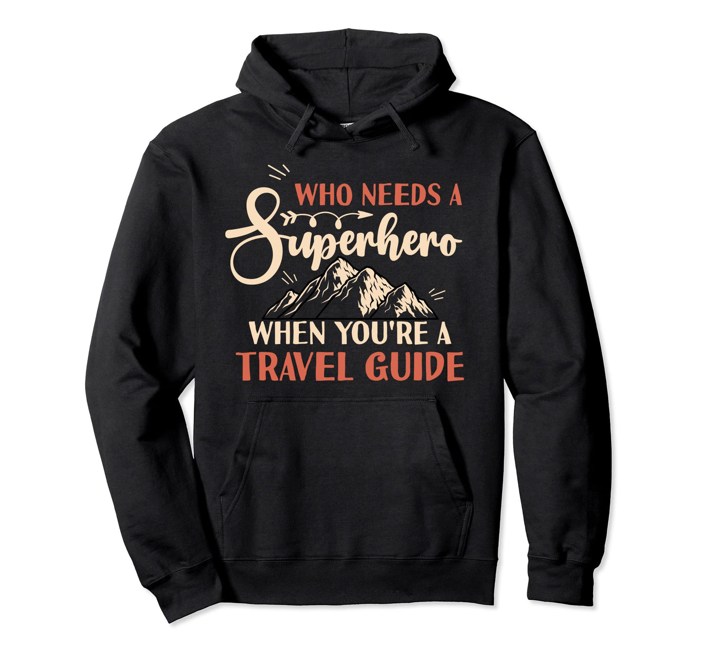 Funny Travel Guide Superhero Dad Hoodie - Minimalist Print Men Women - T-Shirt, Sweatshirt, Hoodie