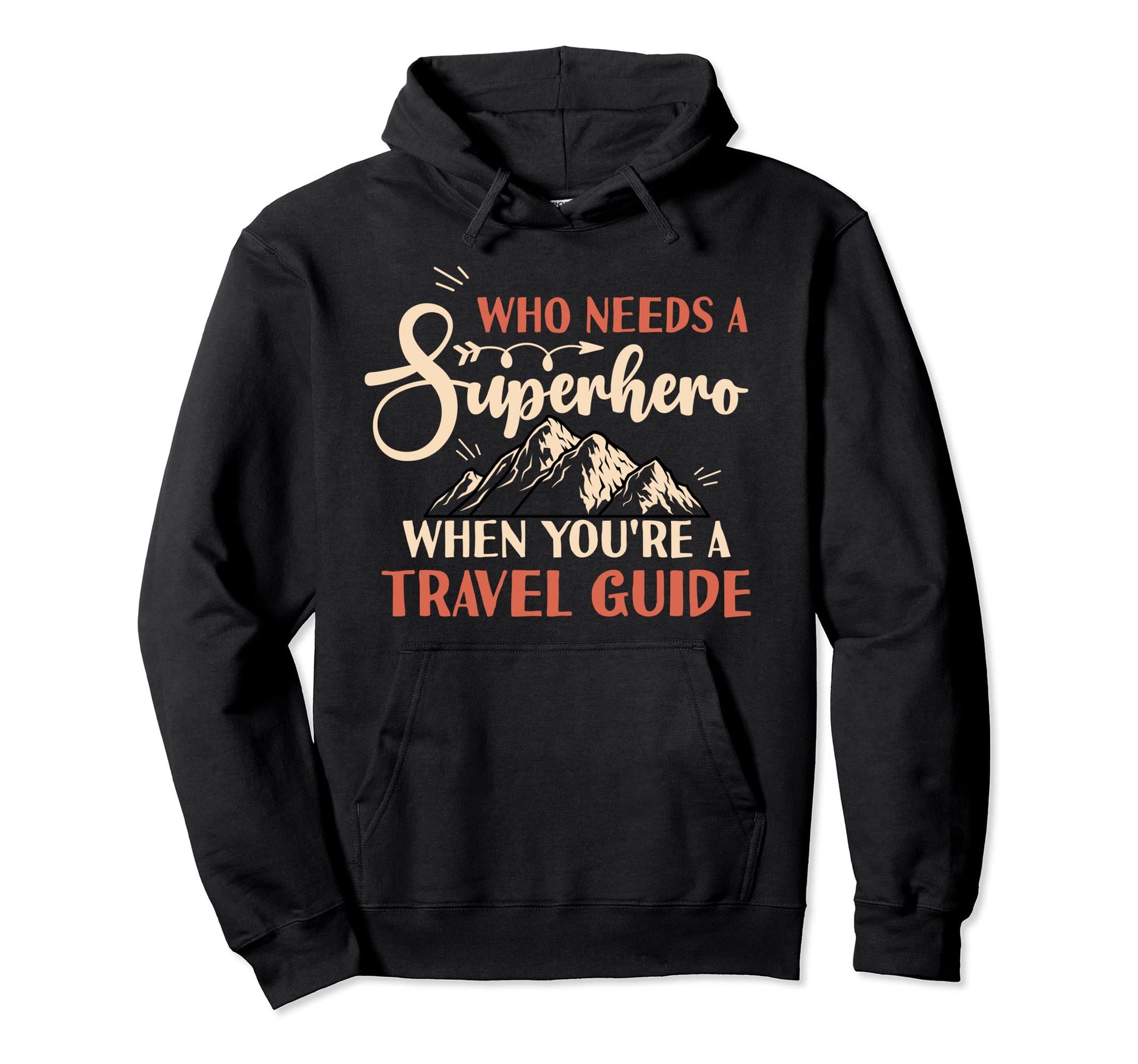 Funny Travel Guide Superhero Dad Hoodie - Minimalist Print Men Women - T-Shirt, Sweatshirt, Hoodie