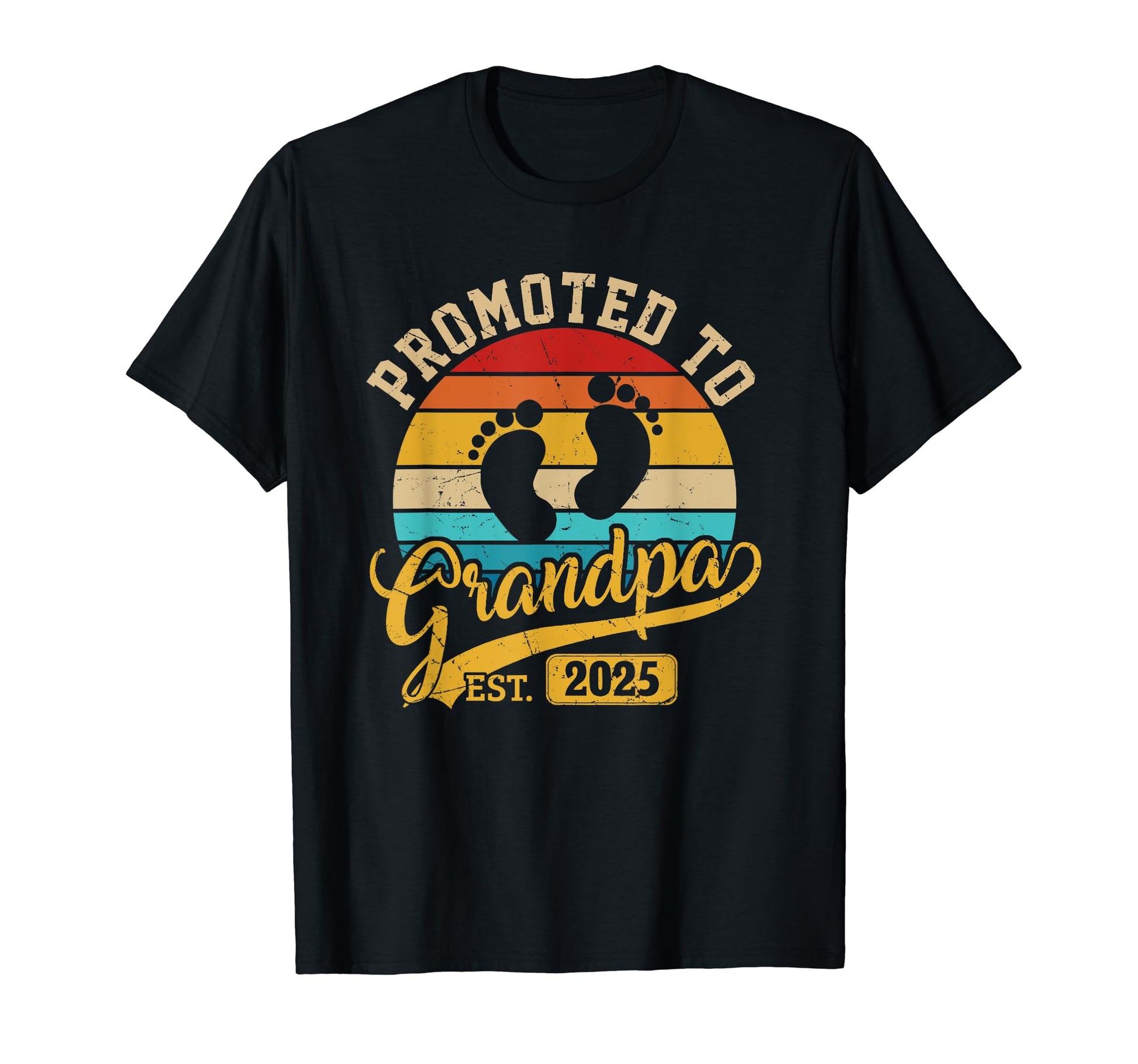Promoted To Grandpa 2025 Announcement T-Shirt - Minimalist Print for Adults - T-Shirt, Sweatshirt, Hoodie