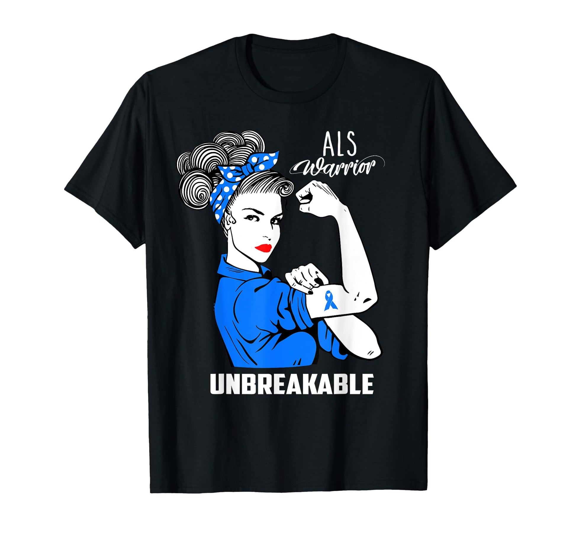 Als Warrior Unbreakable Als Awareness T-Shirt - Custom Art Print Men Women - T-Shirt, Sweatshirt, Hoodie
