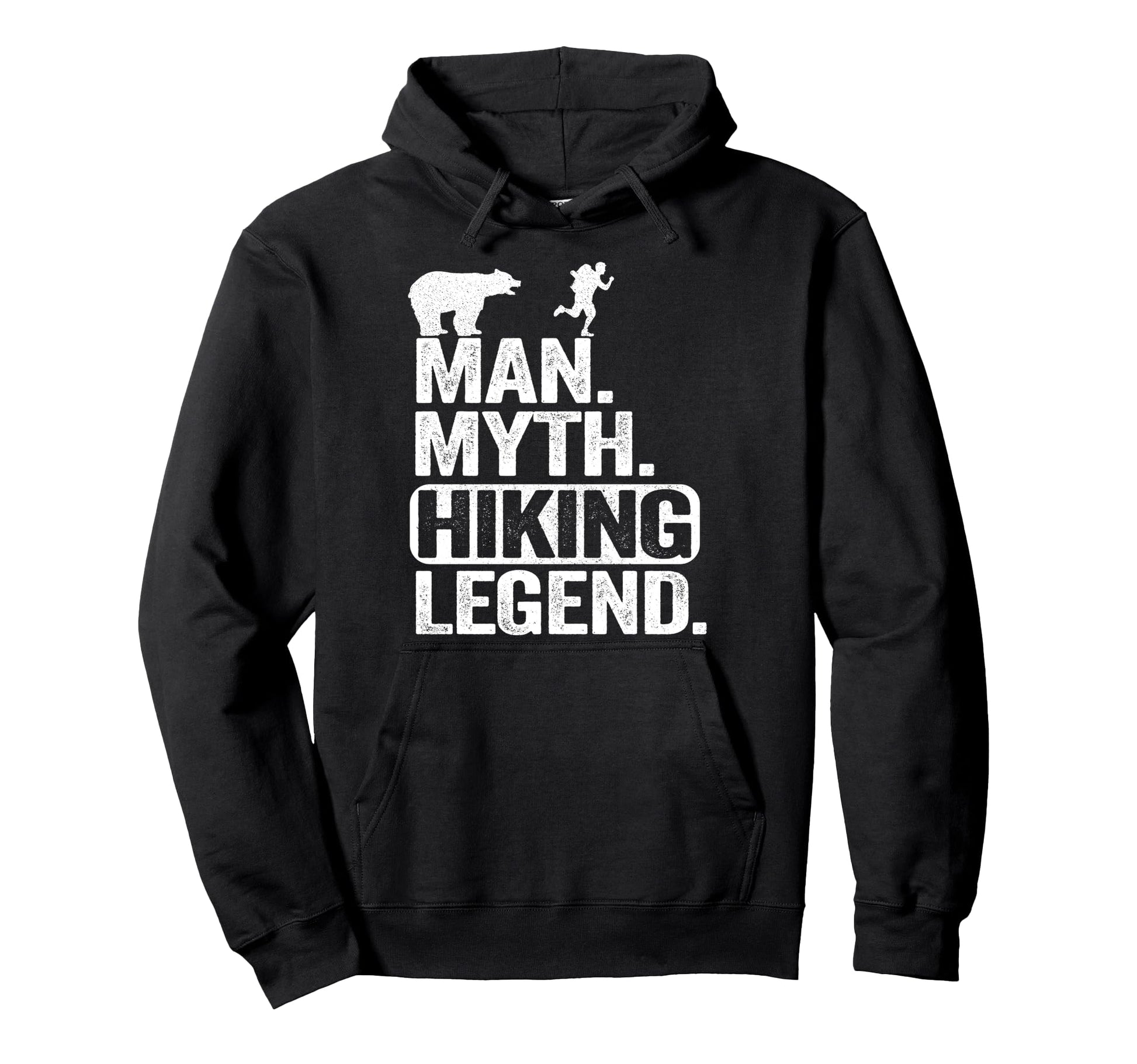 Myth Hiking Legend Hiker Grandpa Bear Joke Hoodie - Unique Graphic Unisex - T-Shirt, Sweatshirt, Hoodie