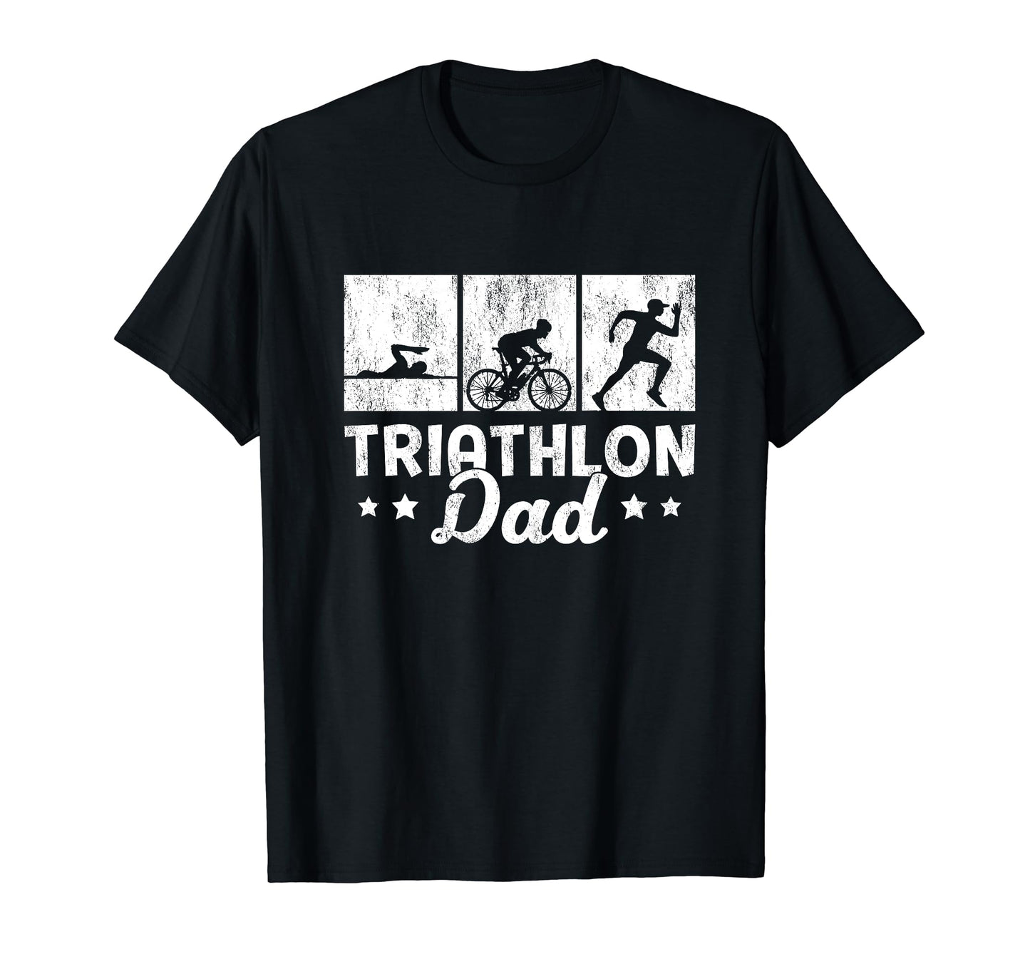 Triathlon Dad Father Swimming Running Swim T-Shirt - Unique Graphic Unisex - T-Shirt, Sweatshirt, Hoodie