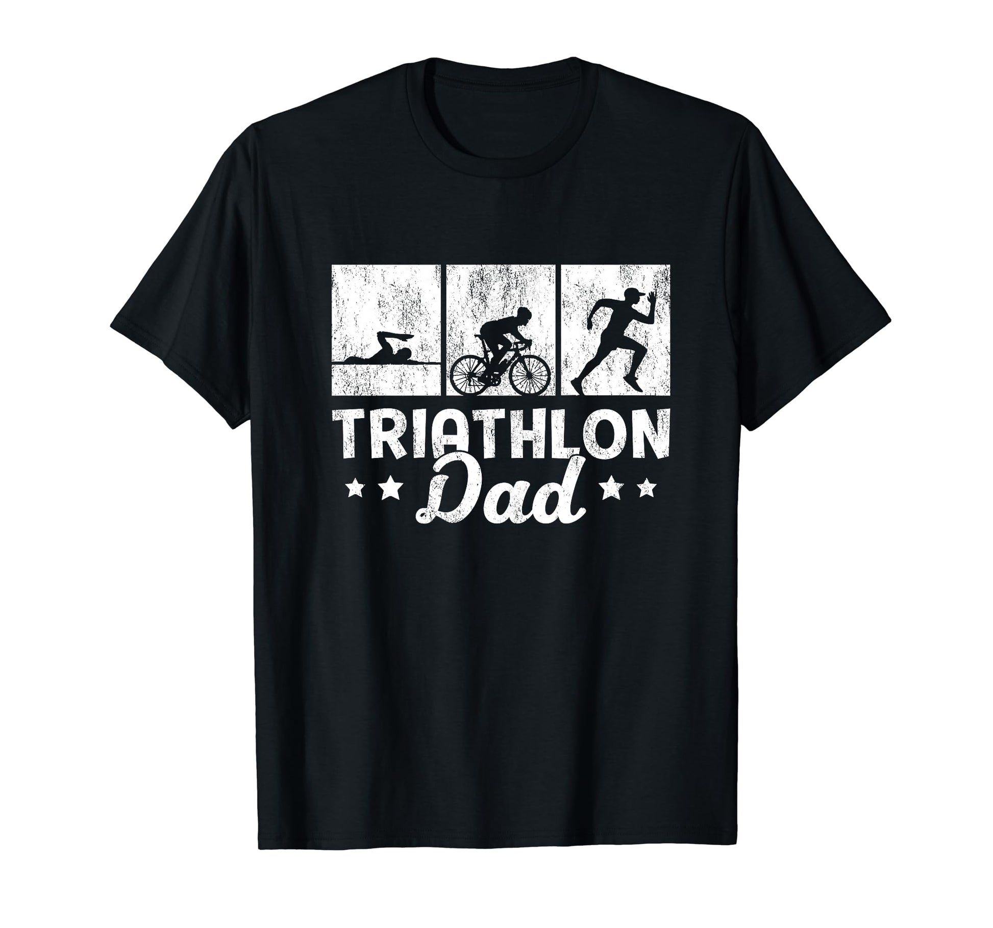 Triathlon Dad Father Swimming Running Swim T-Shirt - Unique Graphic Unisex - T-Shirt, Sweatshirt, Hoodie